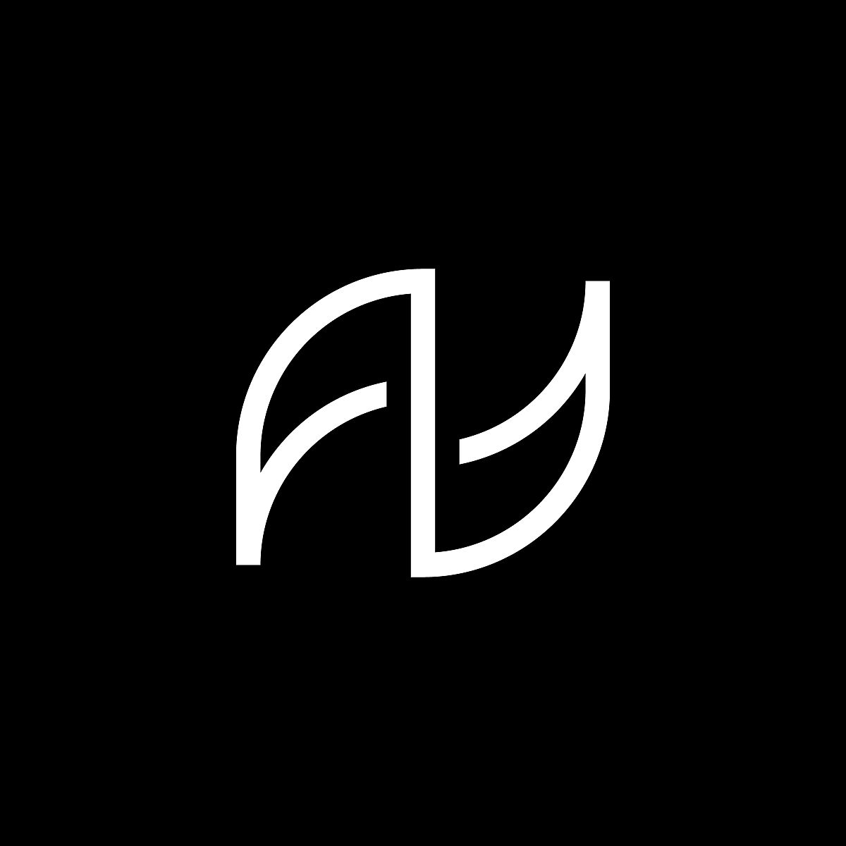 字母n线标志设计