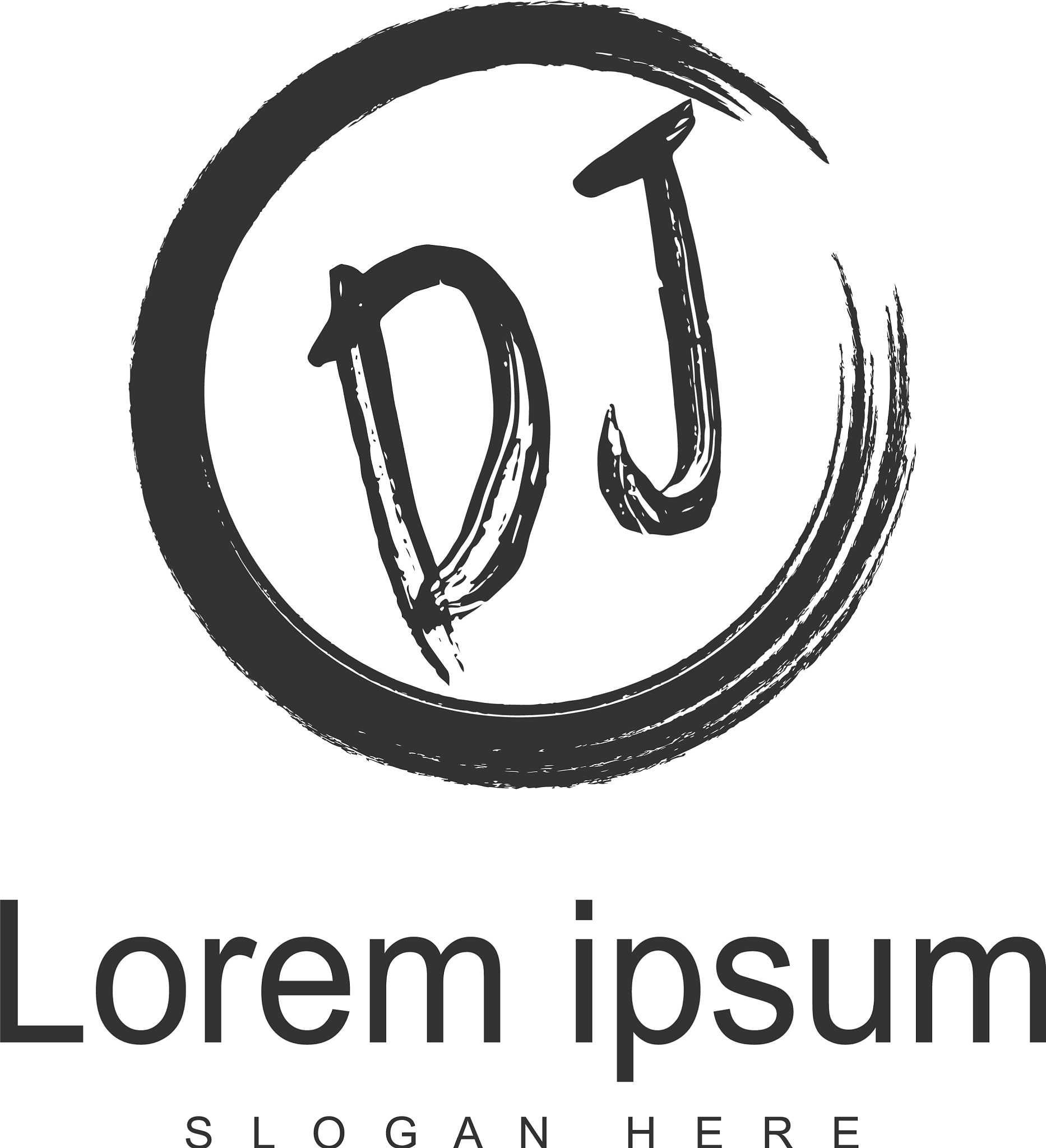 dj letter logo design creative modern dj letters