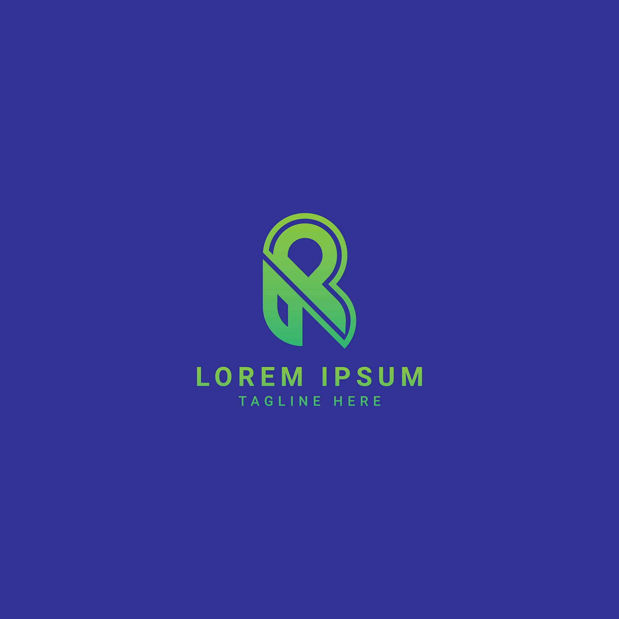creative and modern letter r logo design template