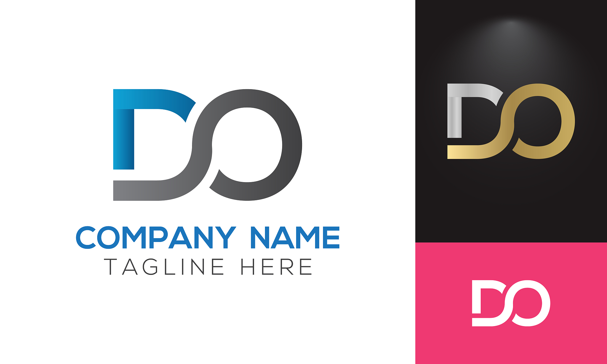 initial do letter logo with creative modern business typography 
