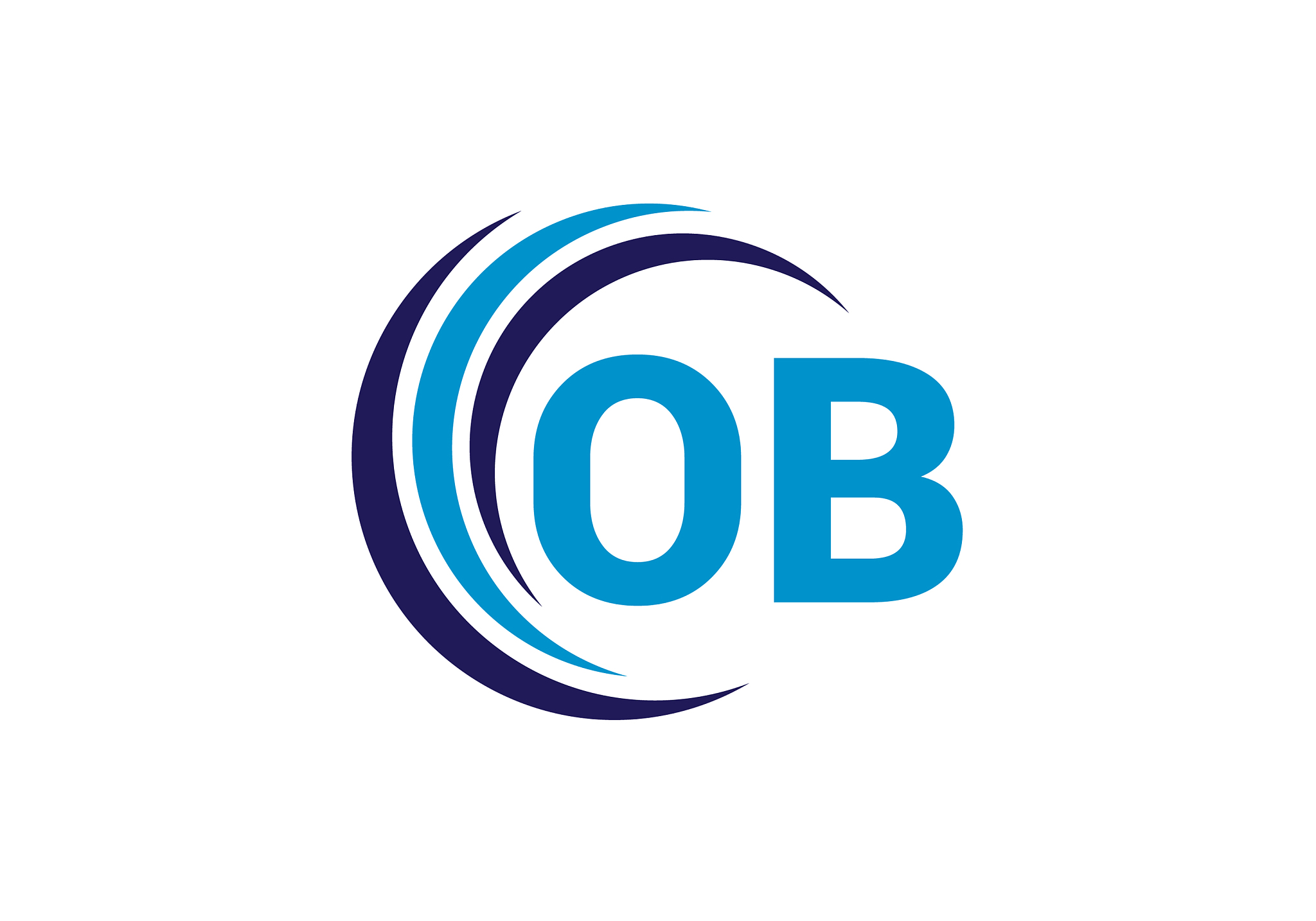 initial monogram letter o b logo design template