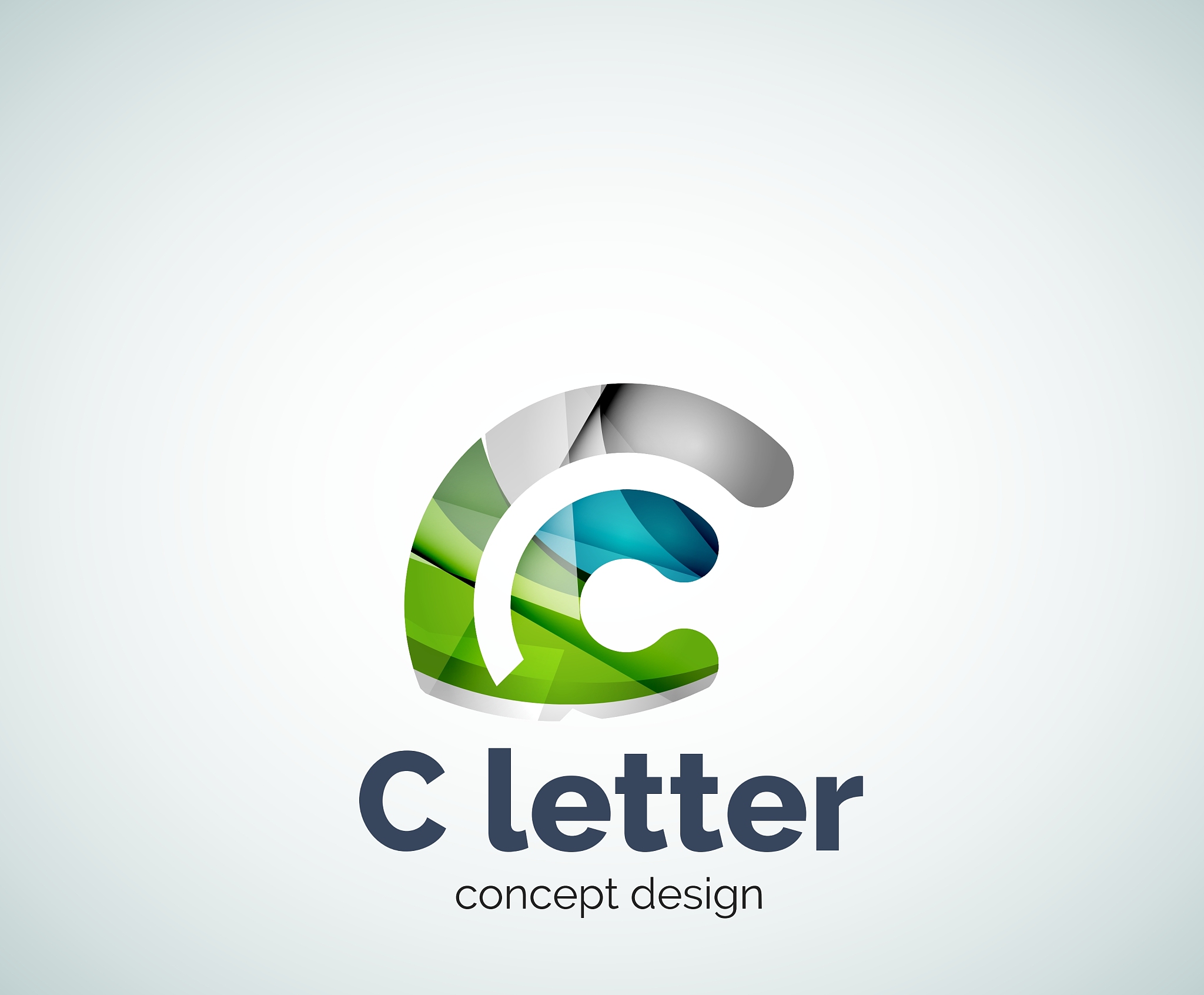 c letter concept logo template