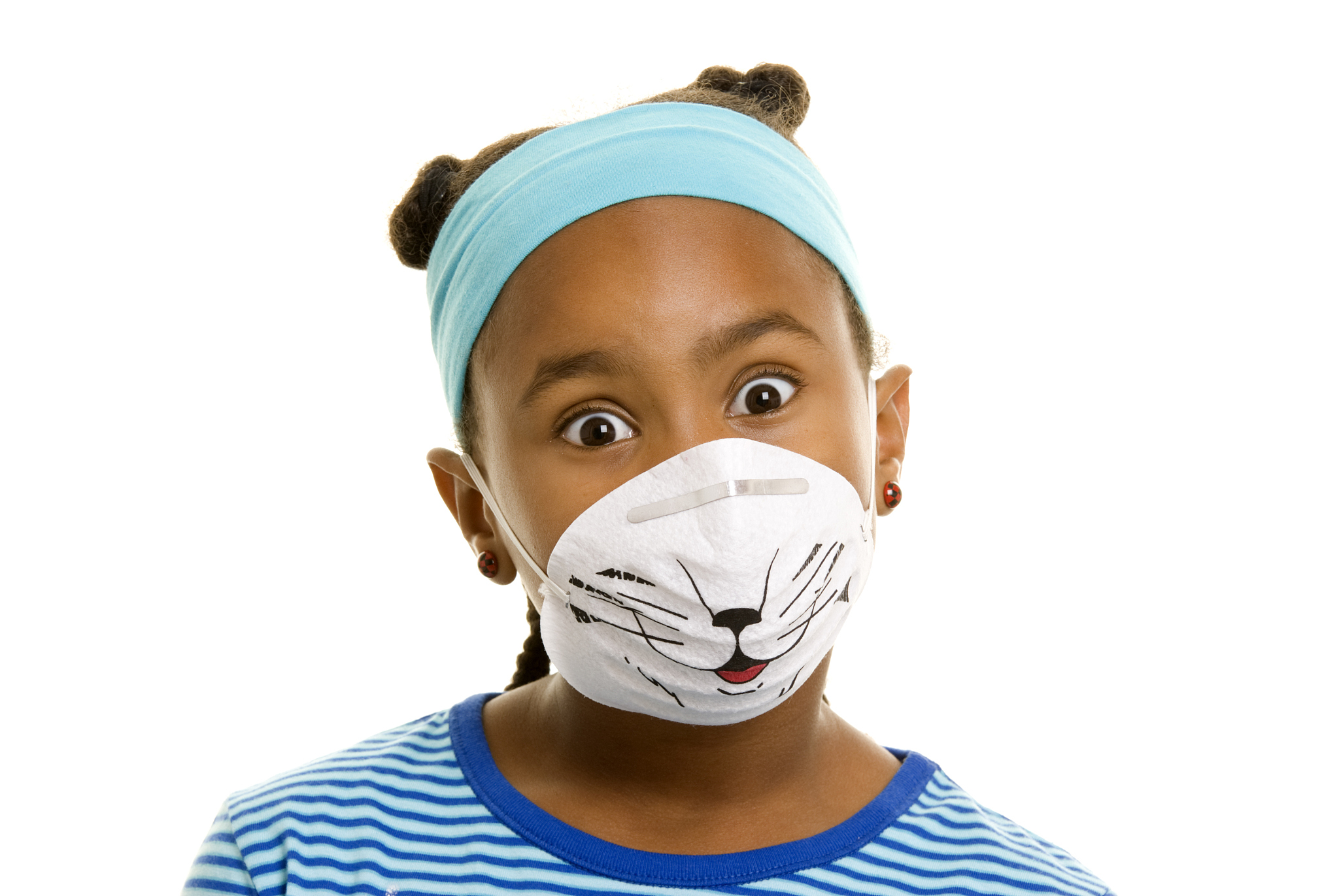 girl in surgical mask
