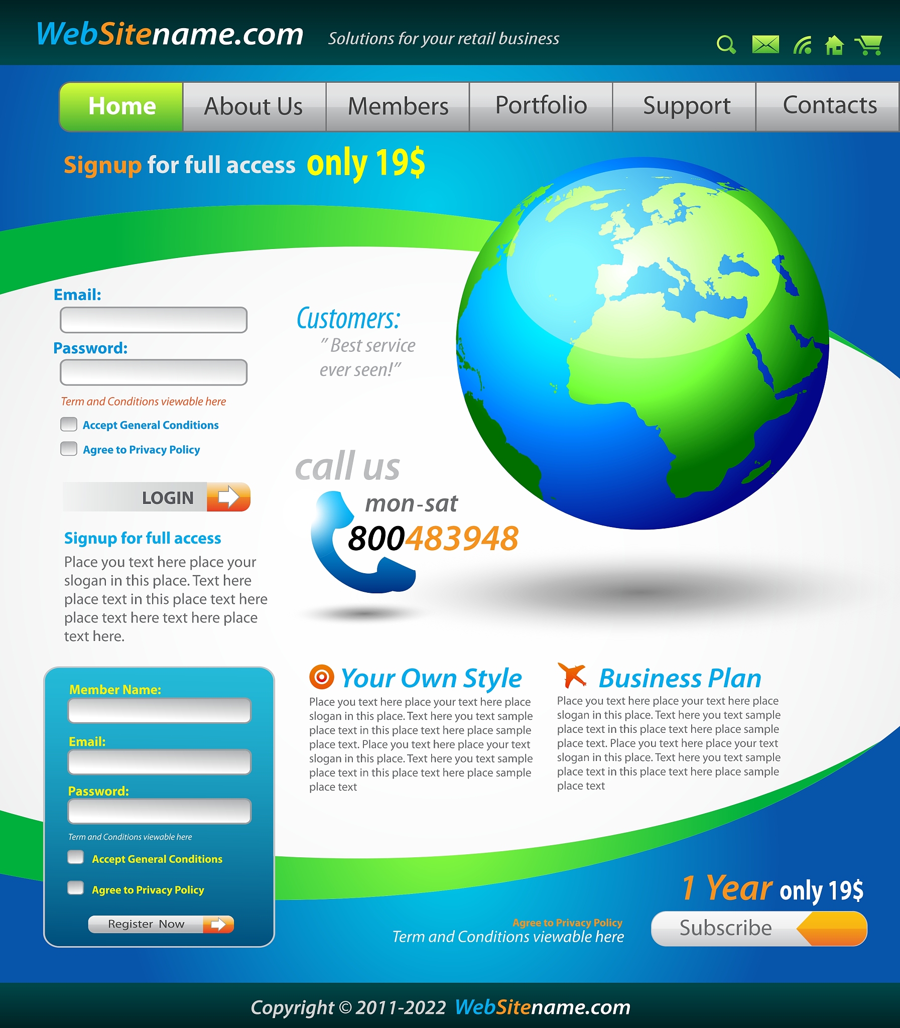 website template
