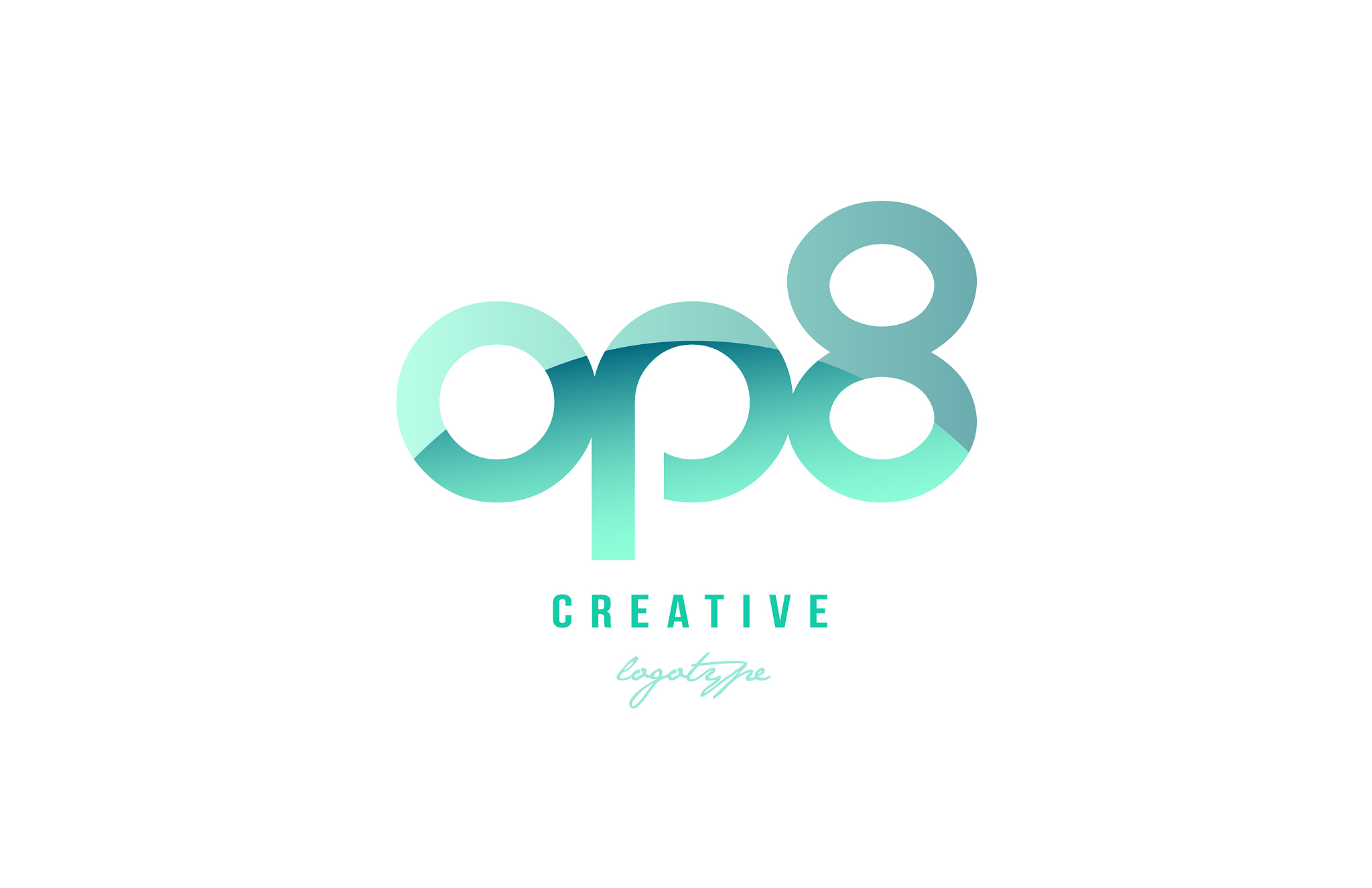 green gradient pastel modern op8 o p 8 eight