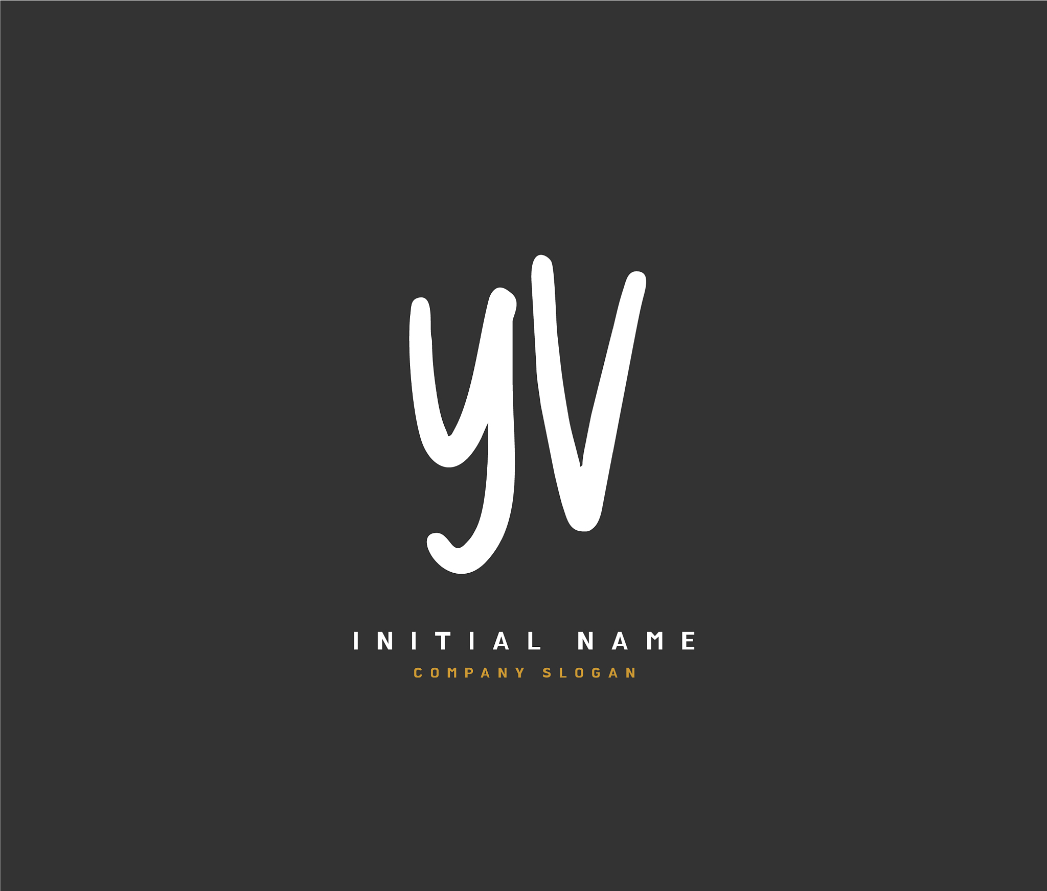y v yv beauty initial logo handwriting logo of