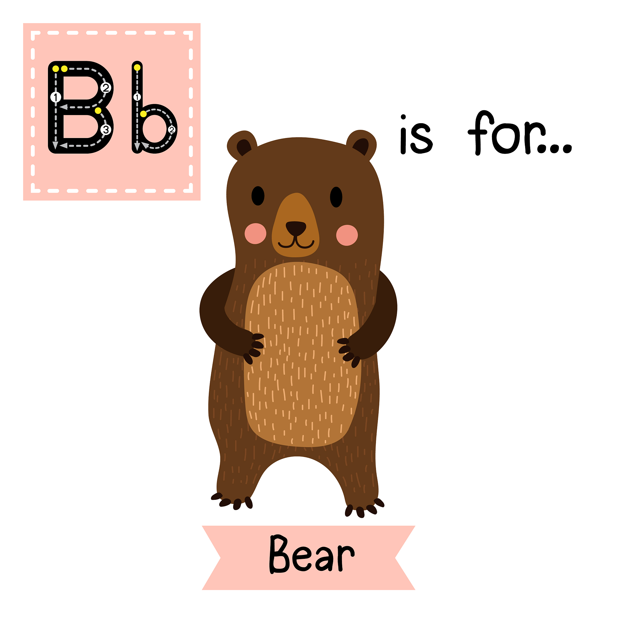 痕迹,狒狒,英文字母<strong>b</strong>,可爱的,泰迪熊,脉搏图,闪卡,字母,字母表次序