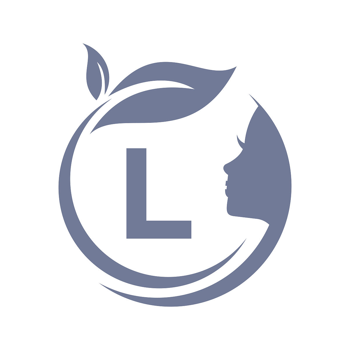 美spa标志在字母l矢量模板.l字母女性美容美发沙龙,水疗中心,女性化,