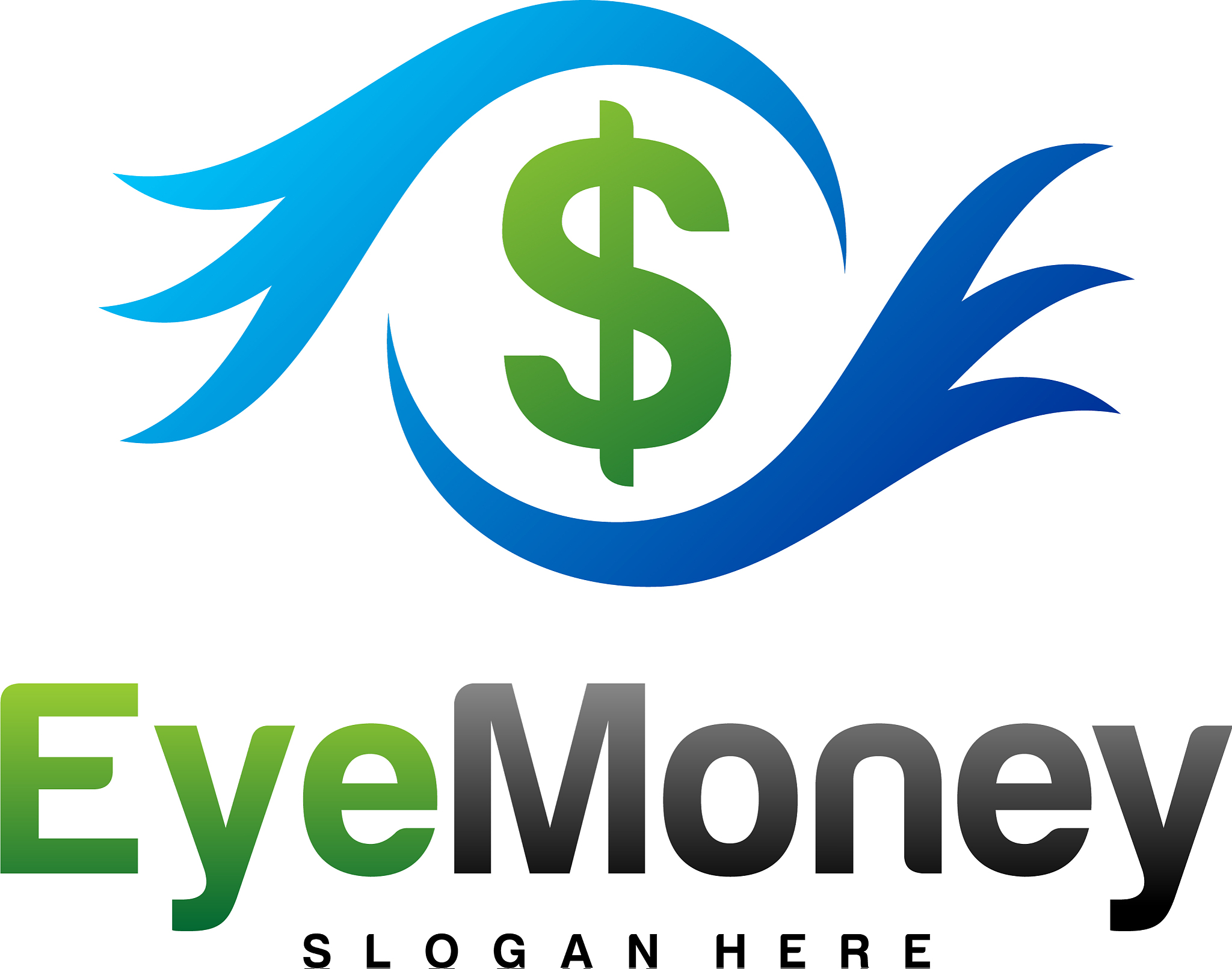 money eye logo design concept eye money logo