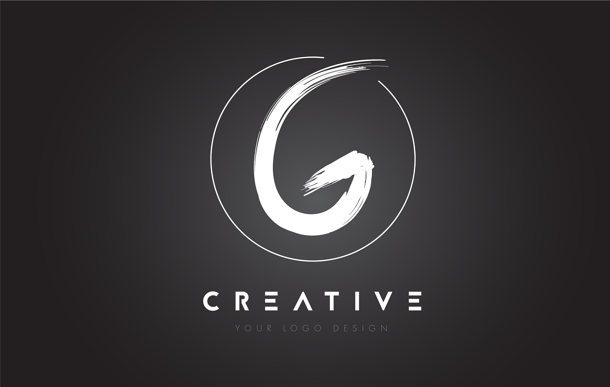g brush letter logo design artistic handwritten
