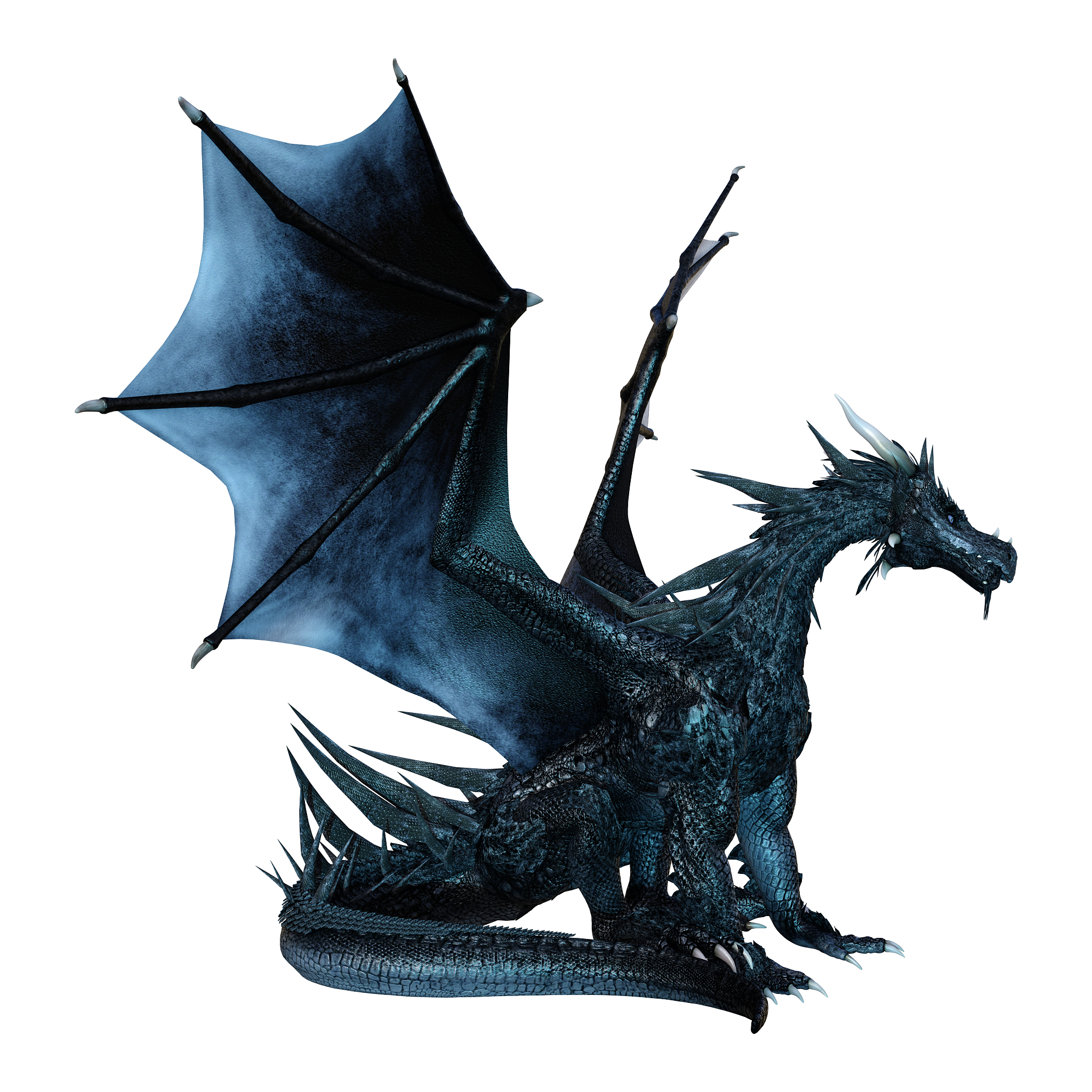 3d illustration fantasy dragon on white