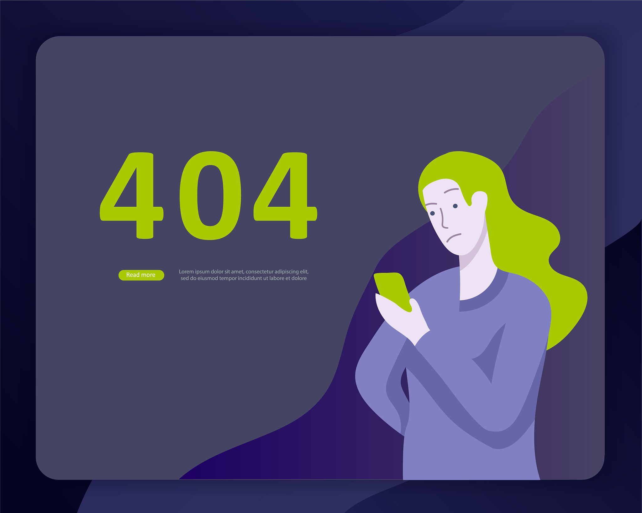 landing page templates error page