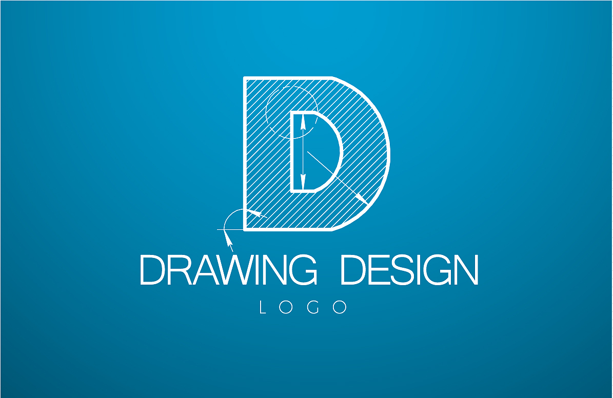 logo template letter d in the style of a