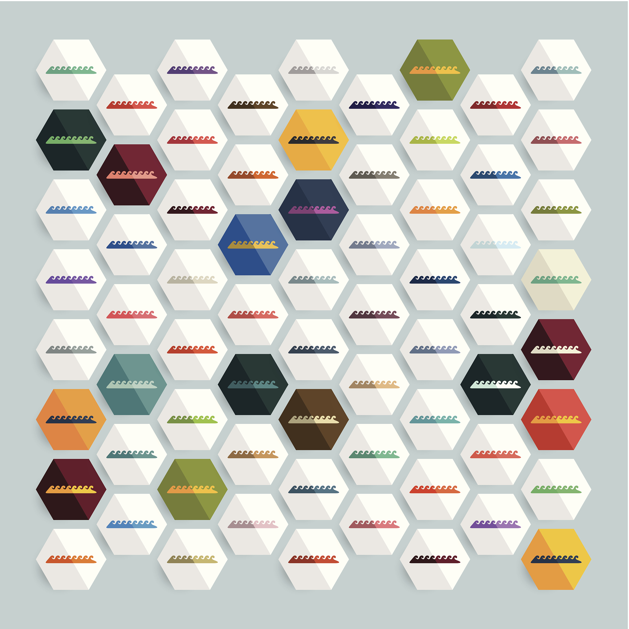 flat design: wave