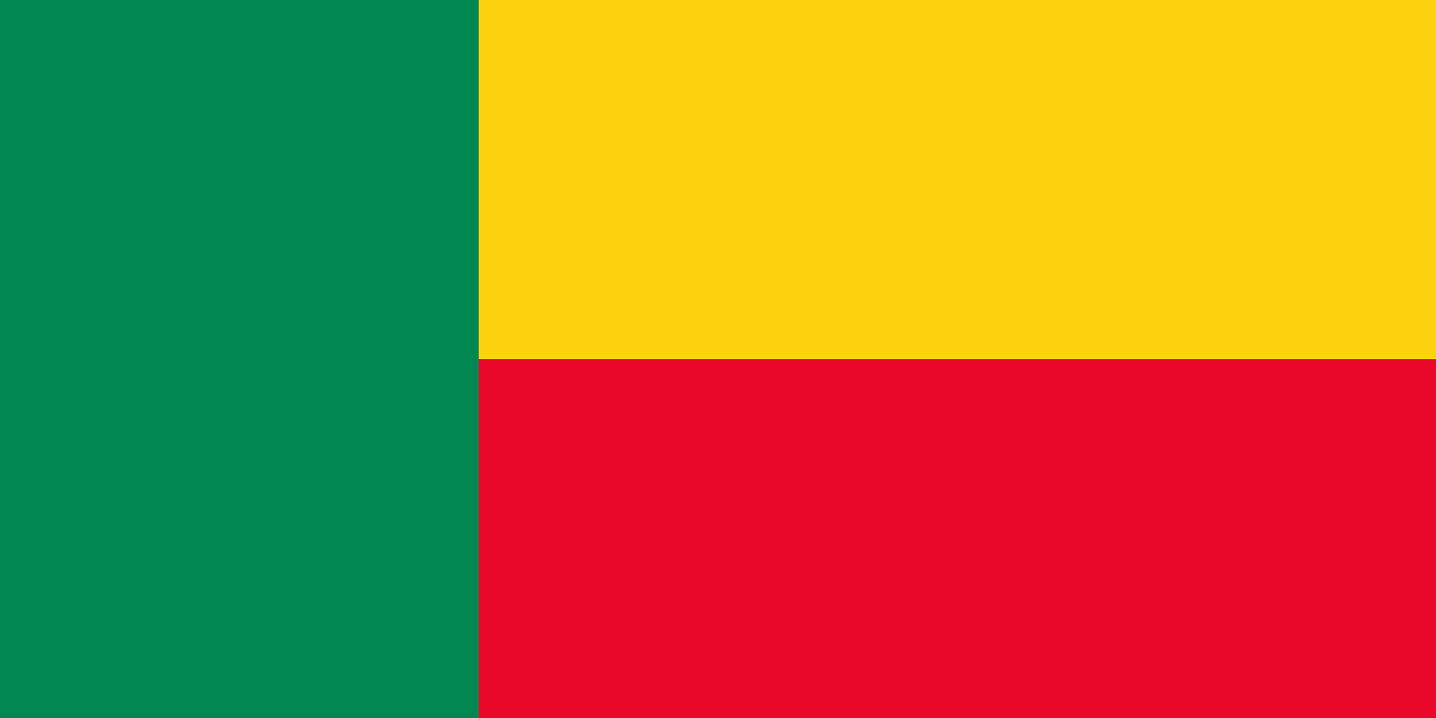 benin national flag with official colors