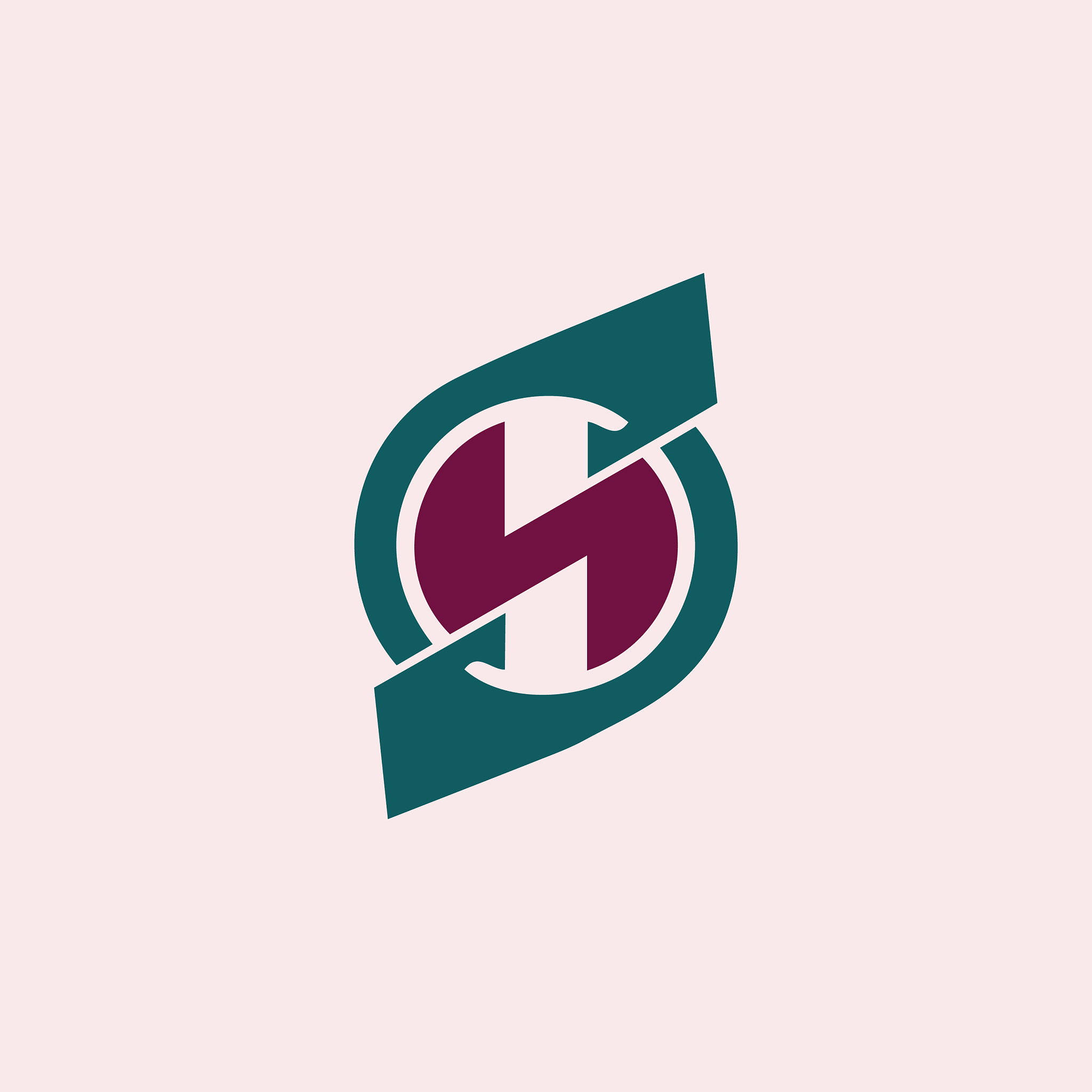 initial letter hs or sh logo design template