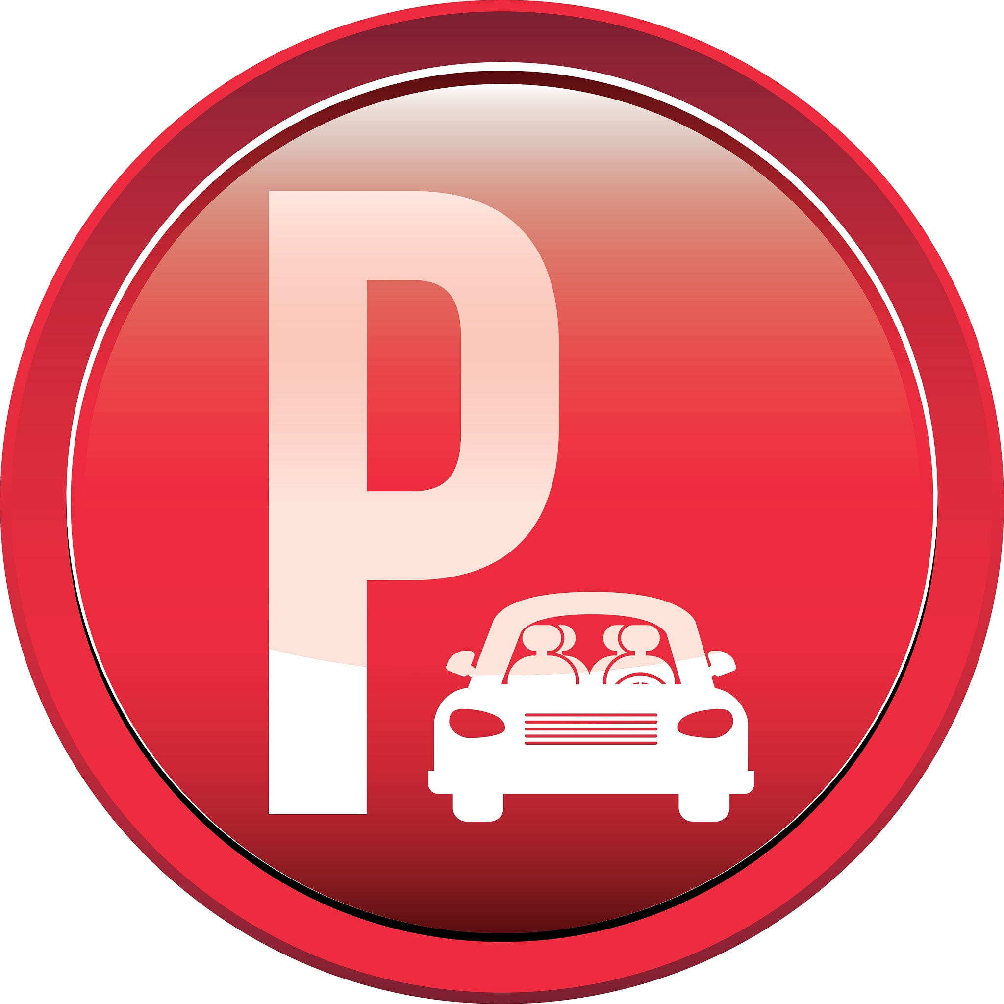 circular button parking area for vehicles