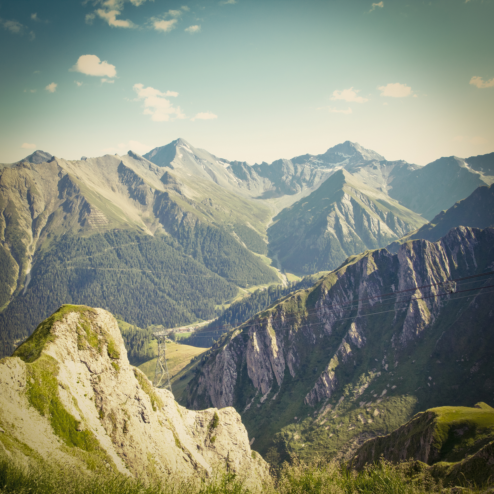 swiss alps in summer