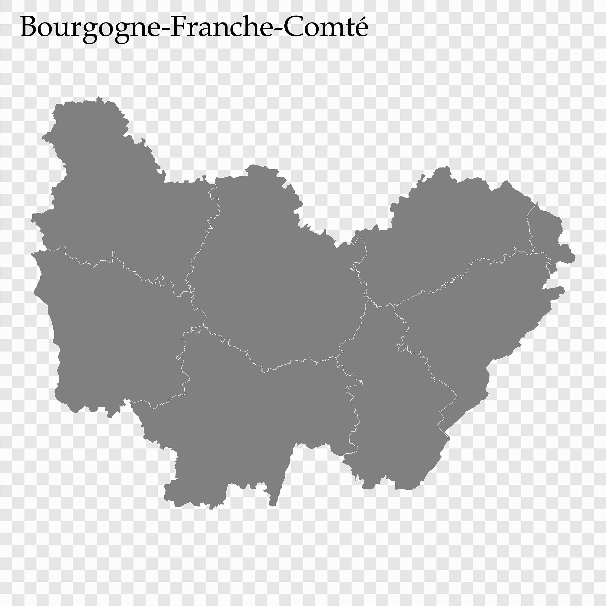 high quality map region france