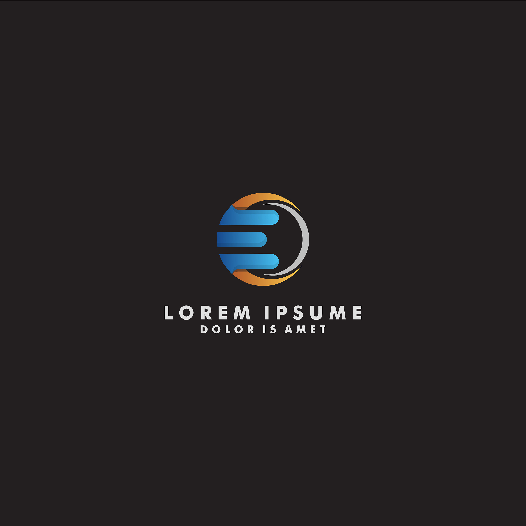 letter e logo template design