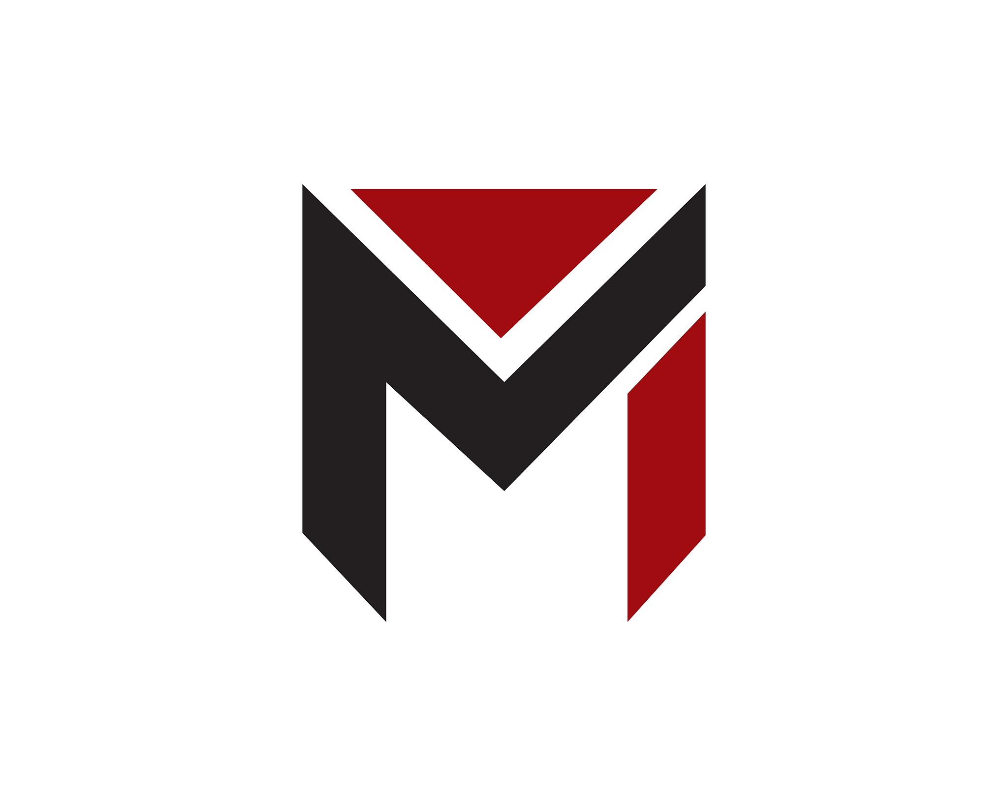 m letter logo template