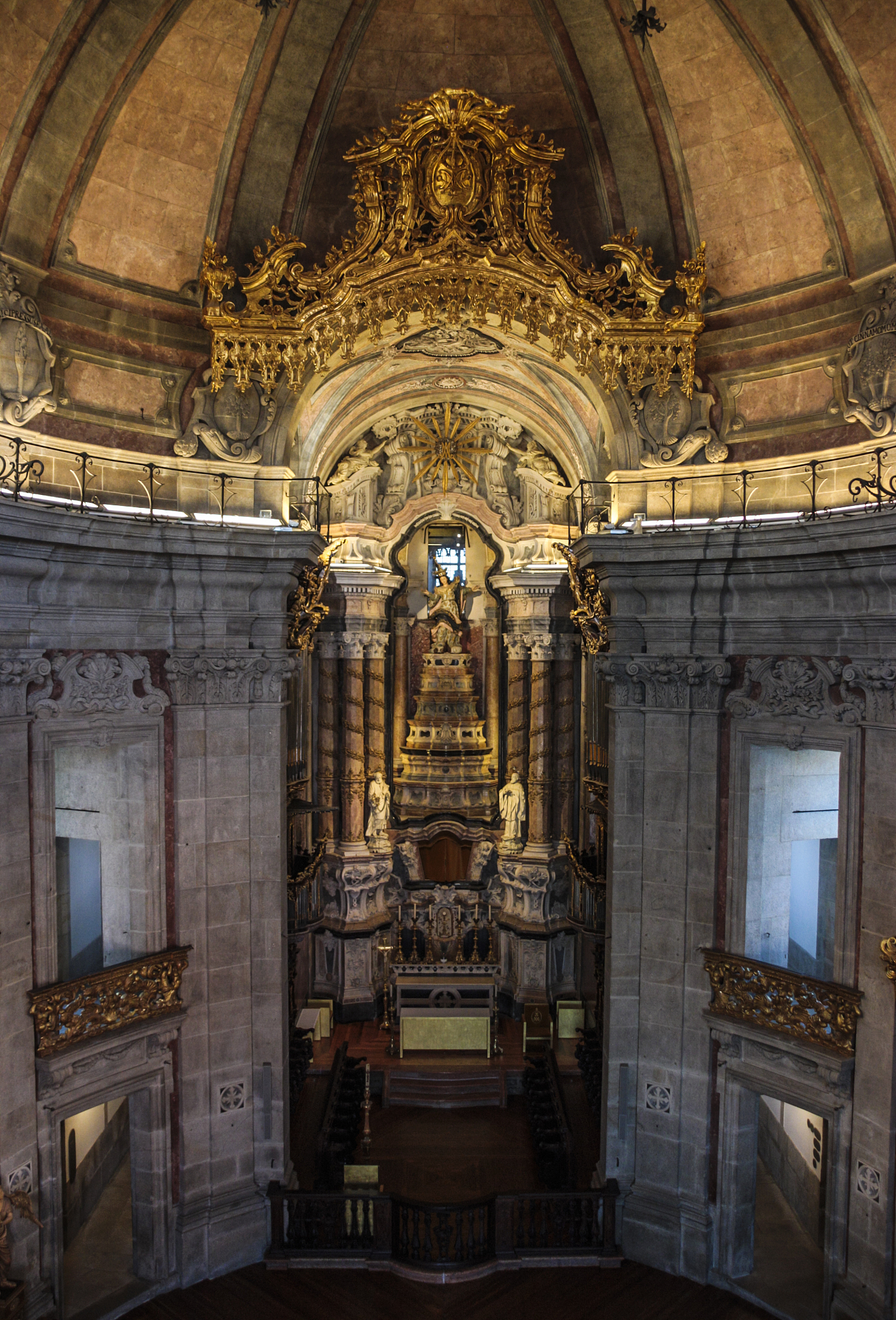 clerigos church interior in porto, portugal