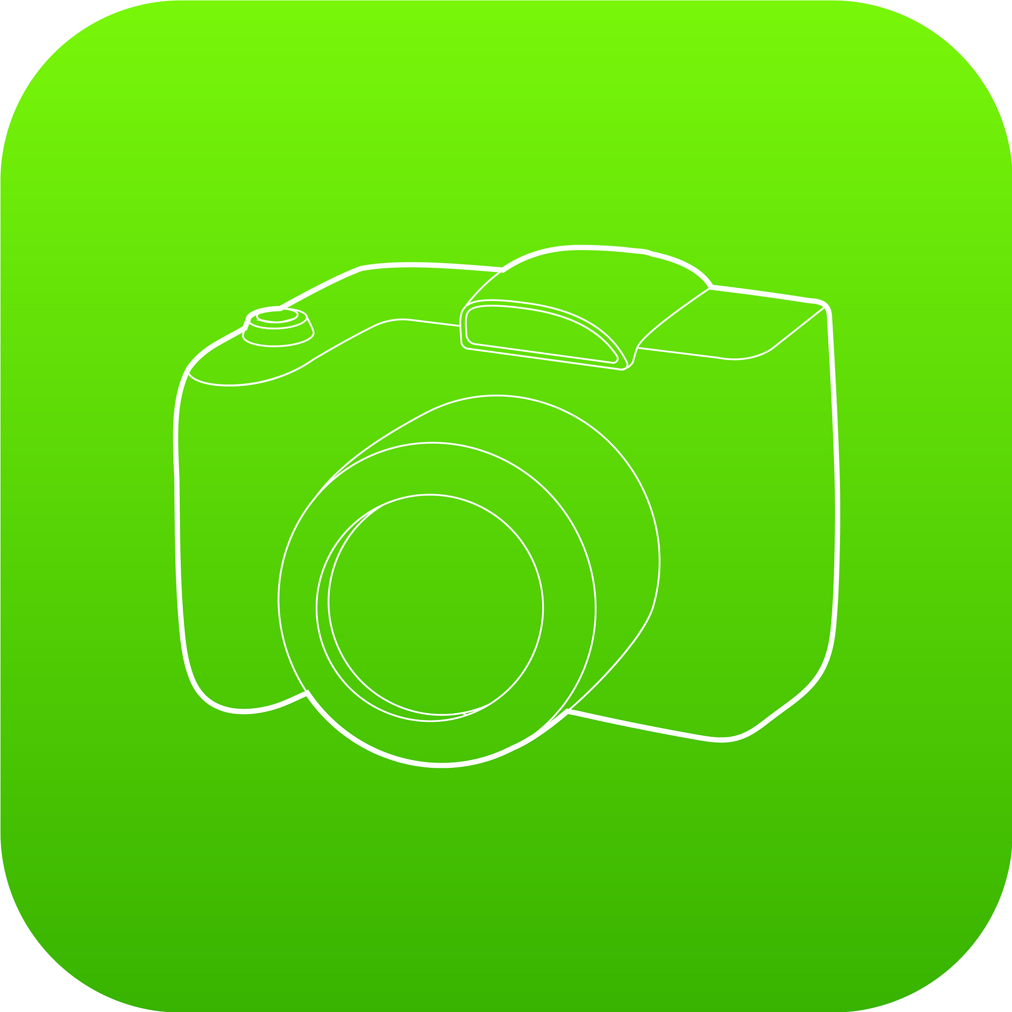 slr camera icon green
