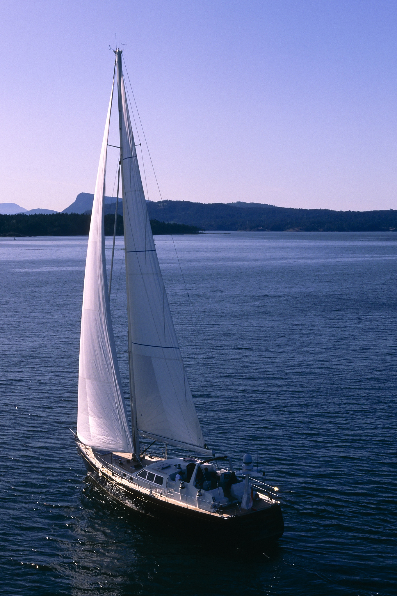 sailboat aerial sky copy space