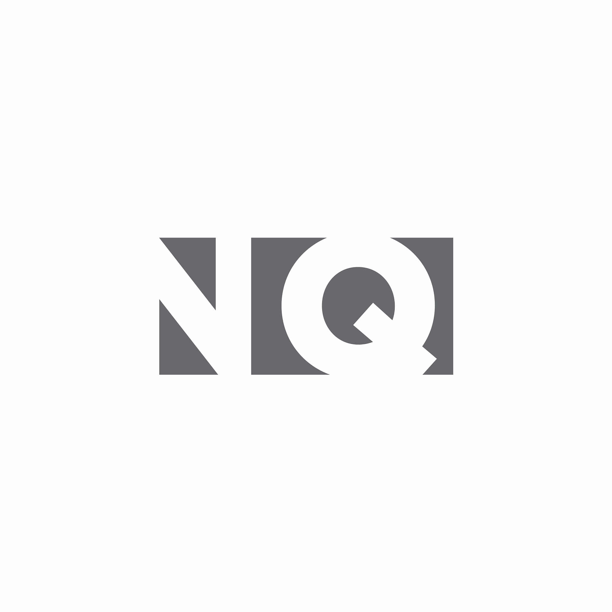 nq logo monogram with negative space style design