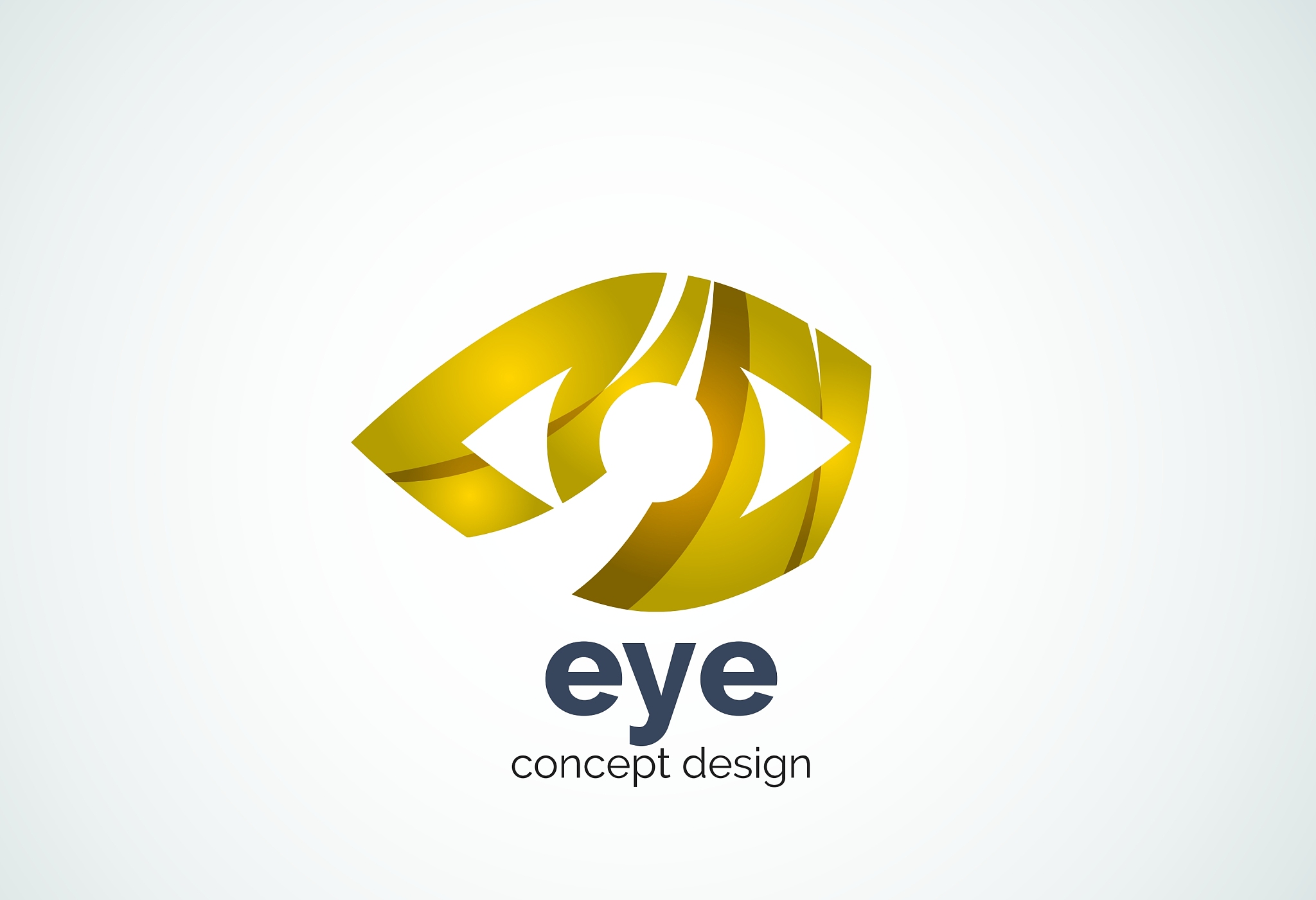 abstract business company human eye logo template