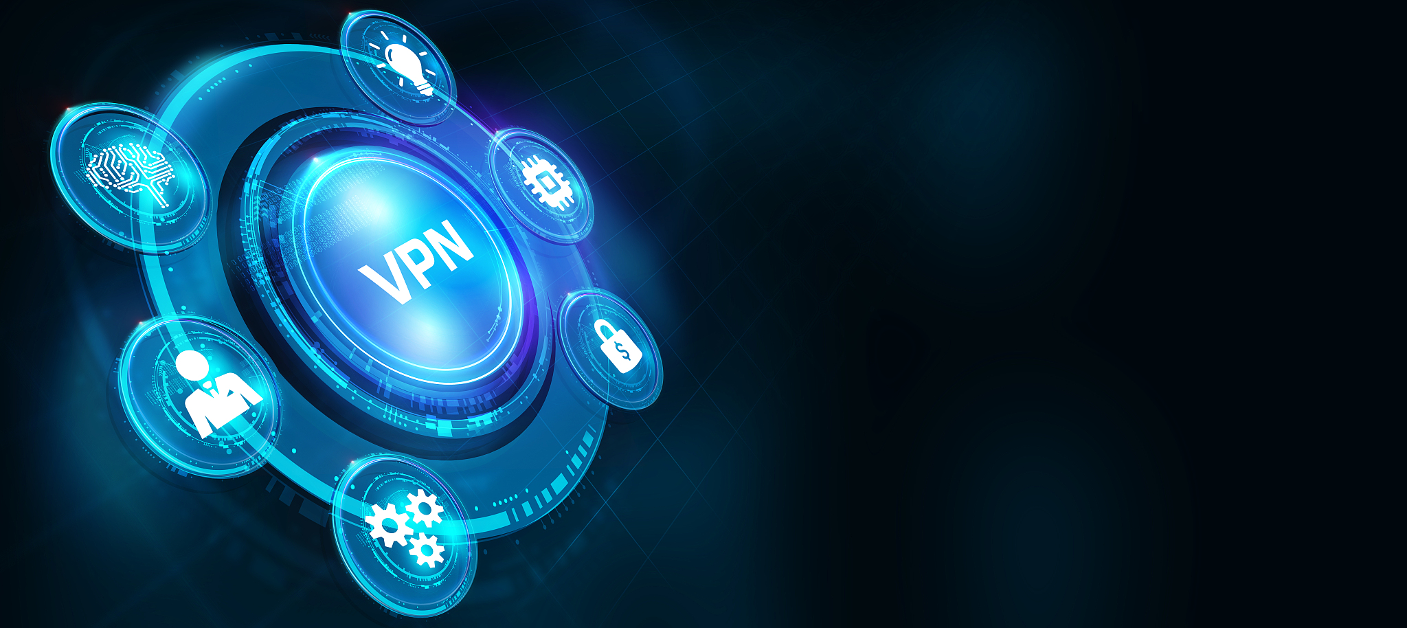 business, technology, internet and network concept. vpn network 