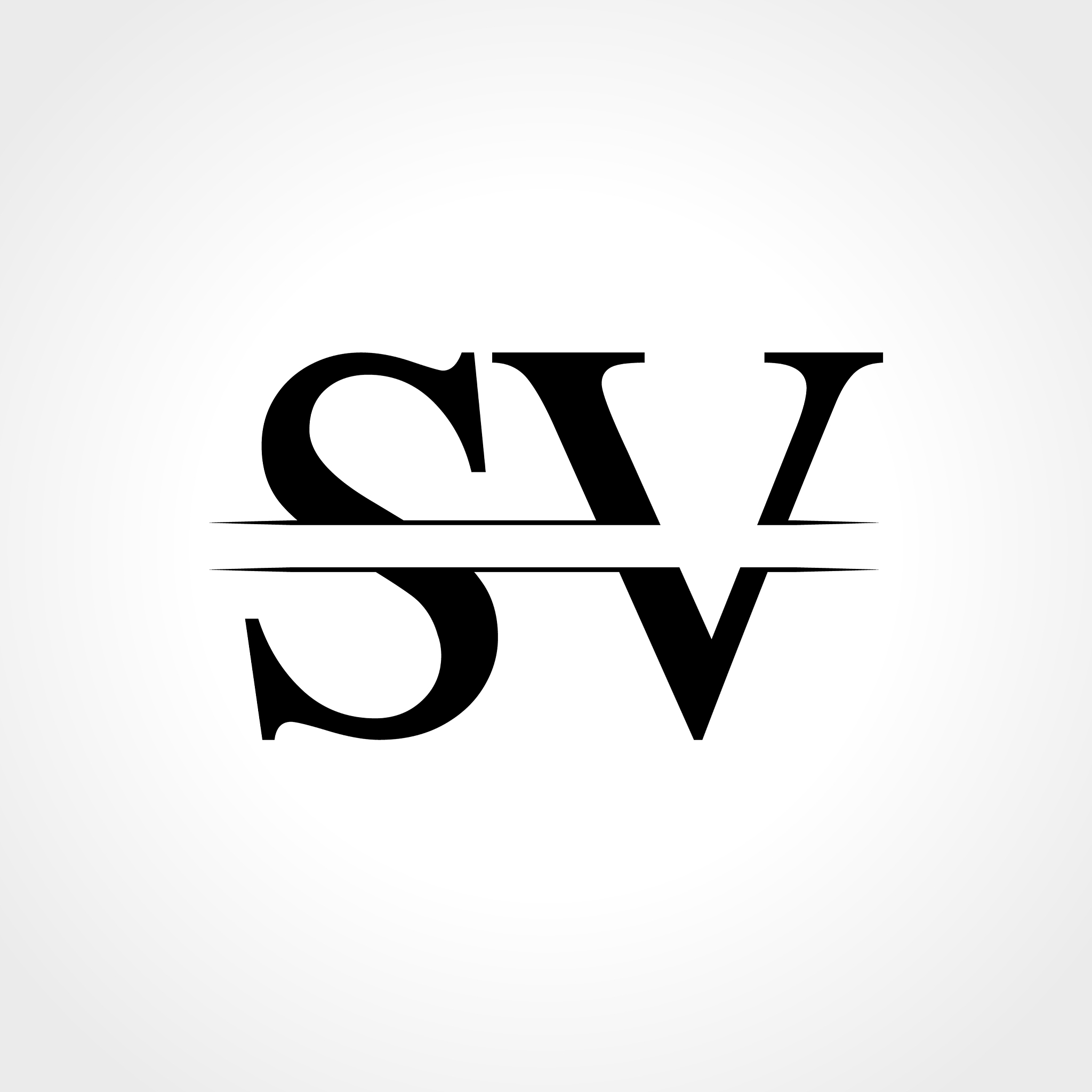 initial letter sv logo design template sv letter