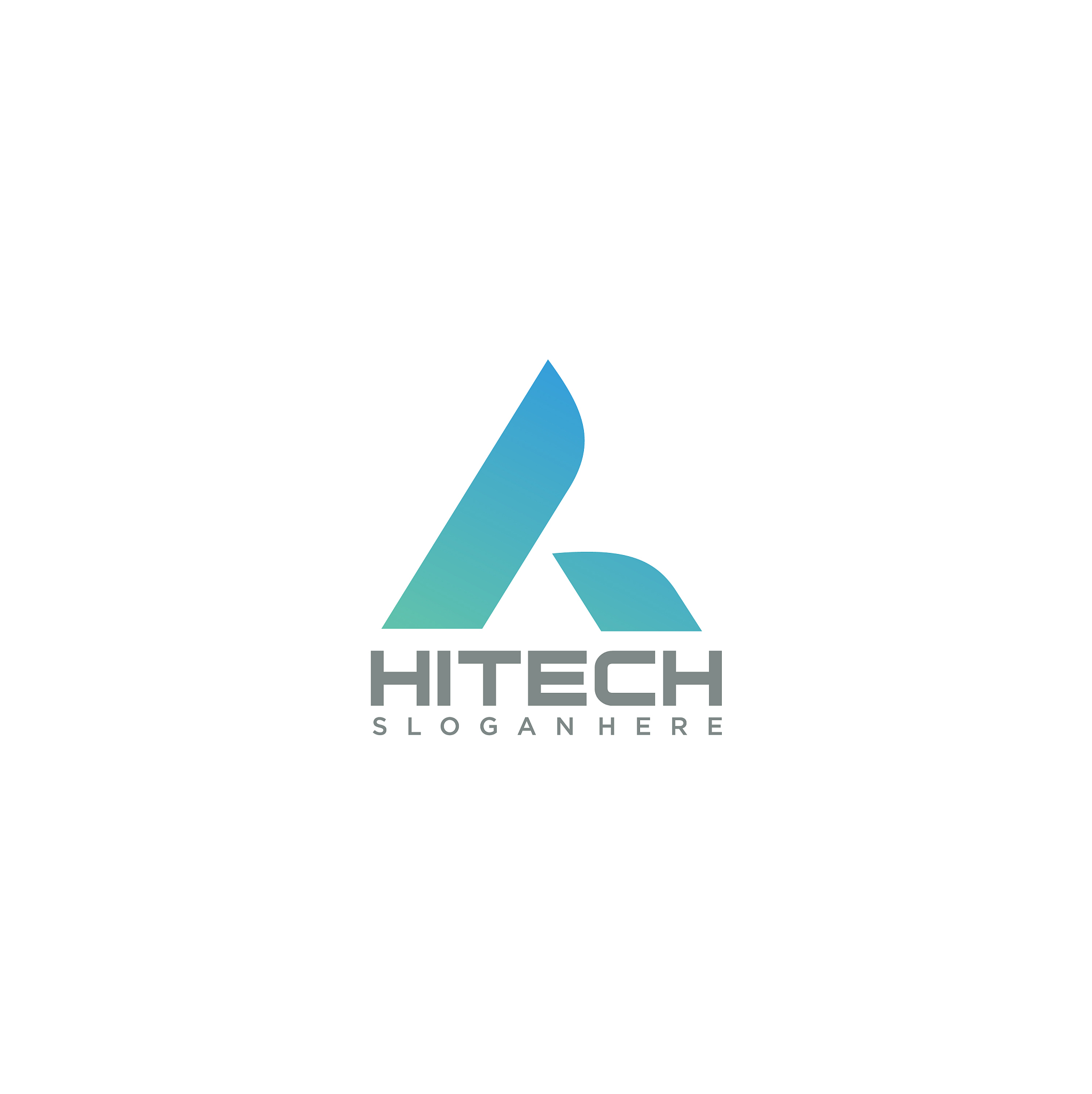abstract letter a tech logo design stock