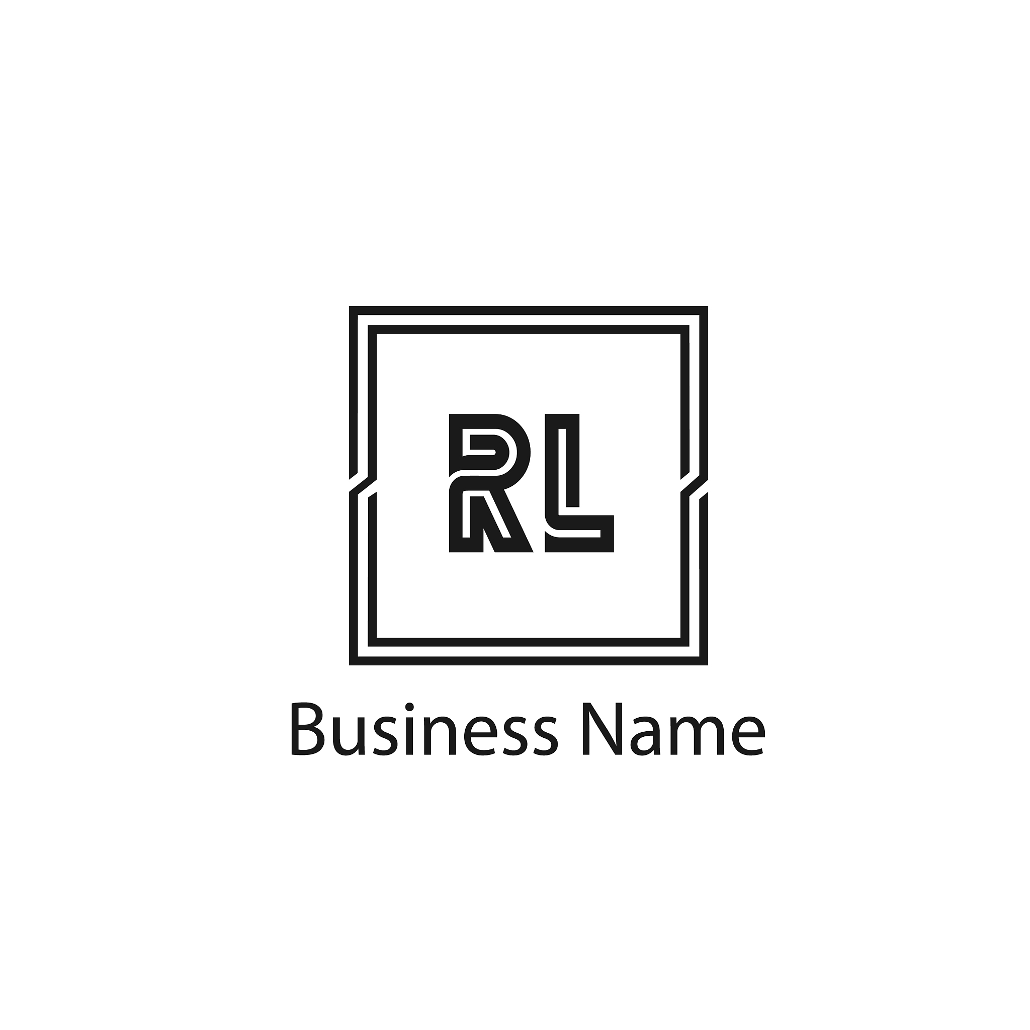 initial letter rl logo template design