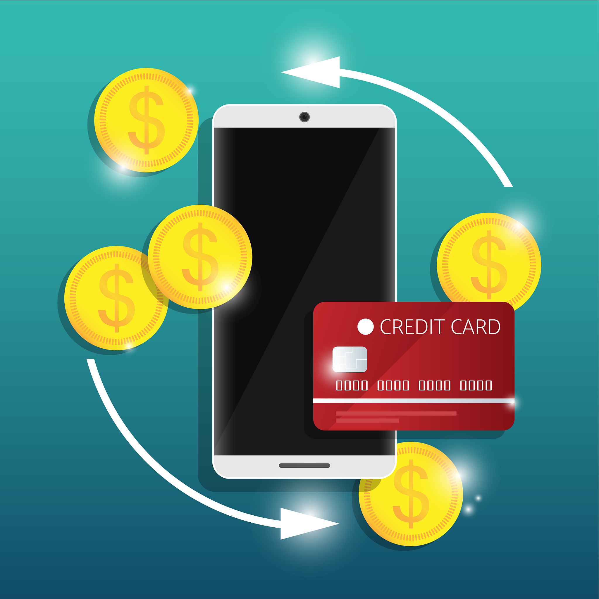 online mobile banking and internet banking concept