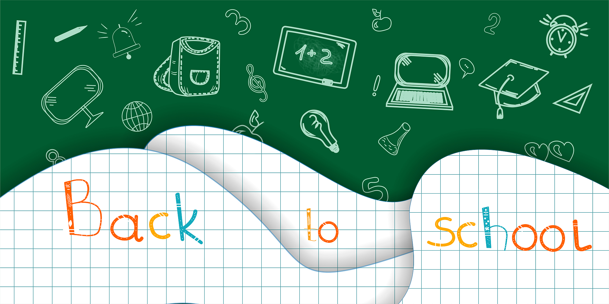 back to school background paper cut pages art paper