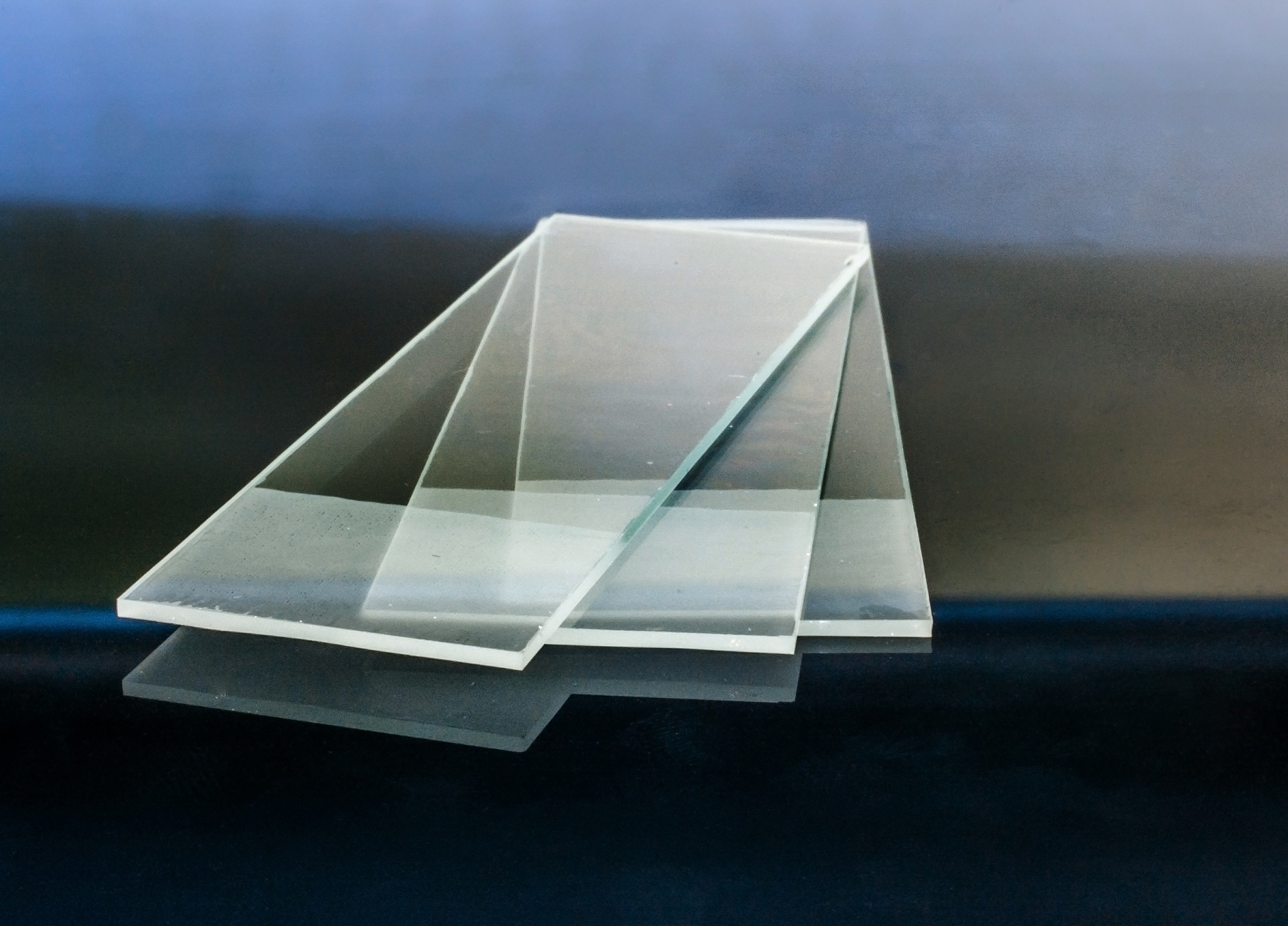 stacked microscope glass slides