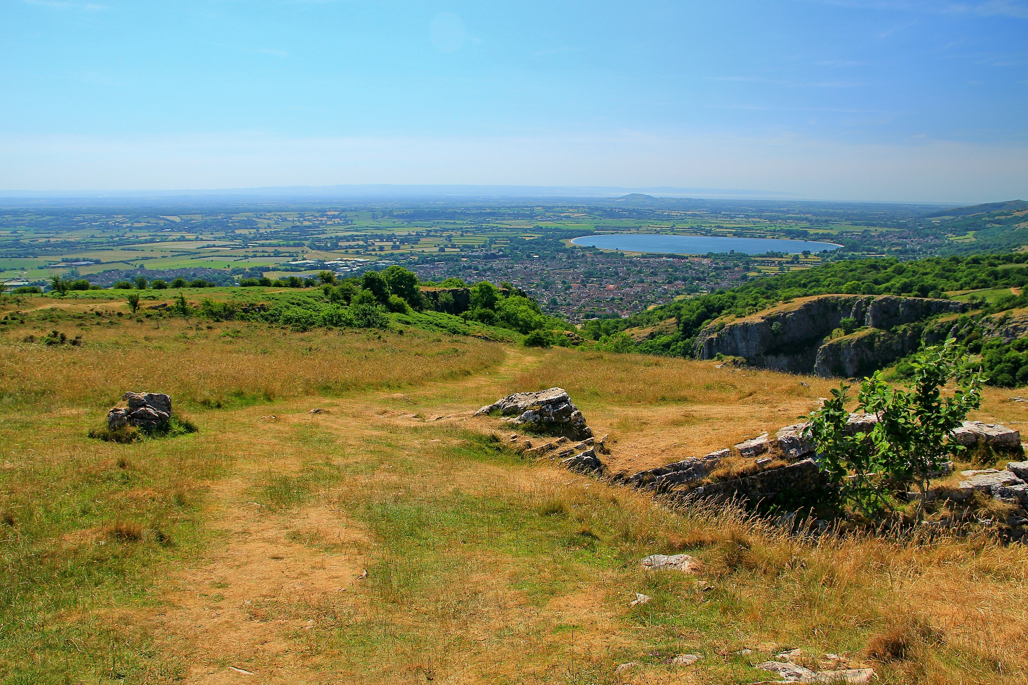 cheddar gorge on a sunny day, england