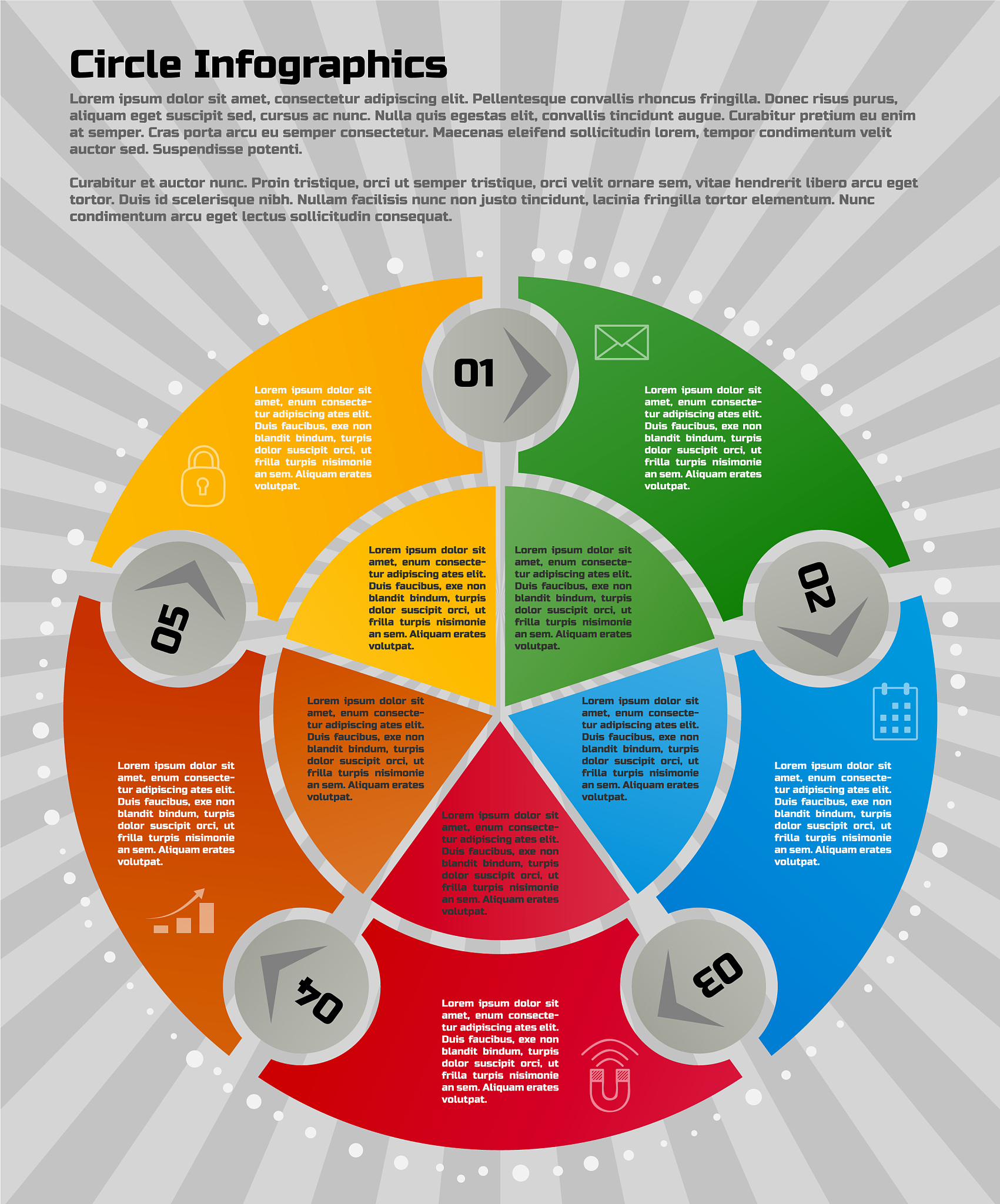 circular infographic design template