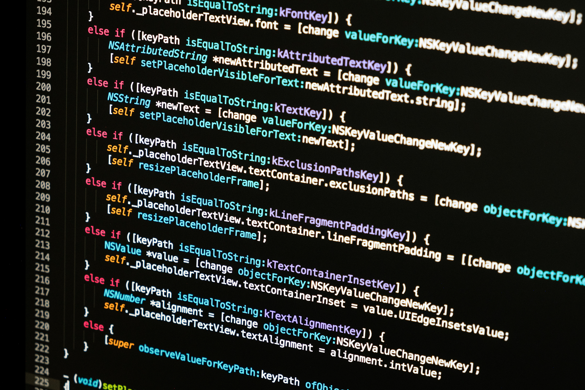 software developer programming code. abstract computer script