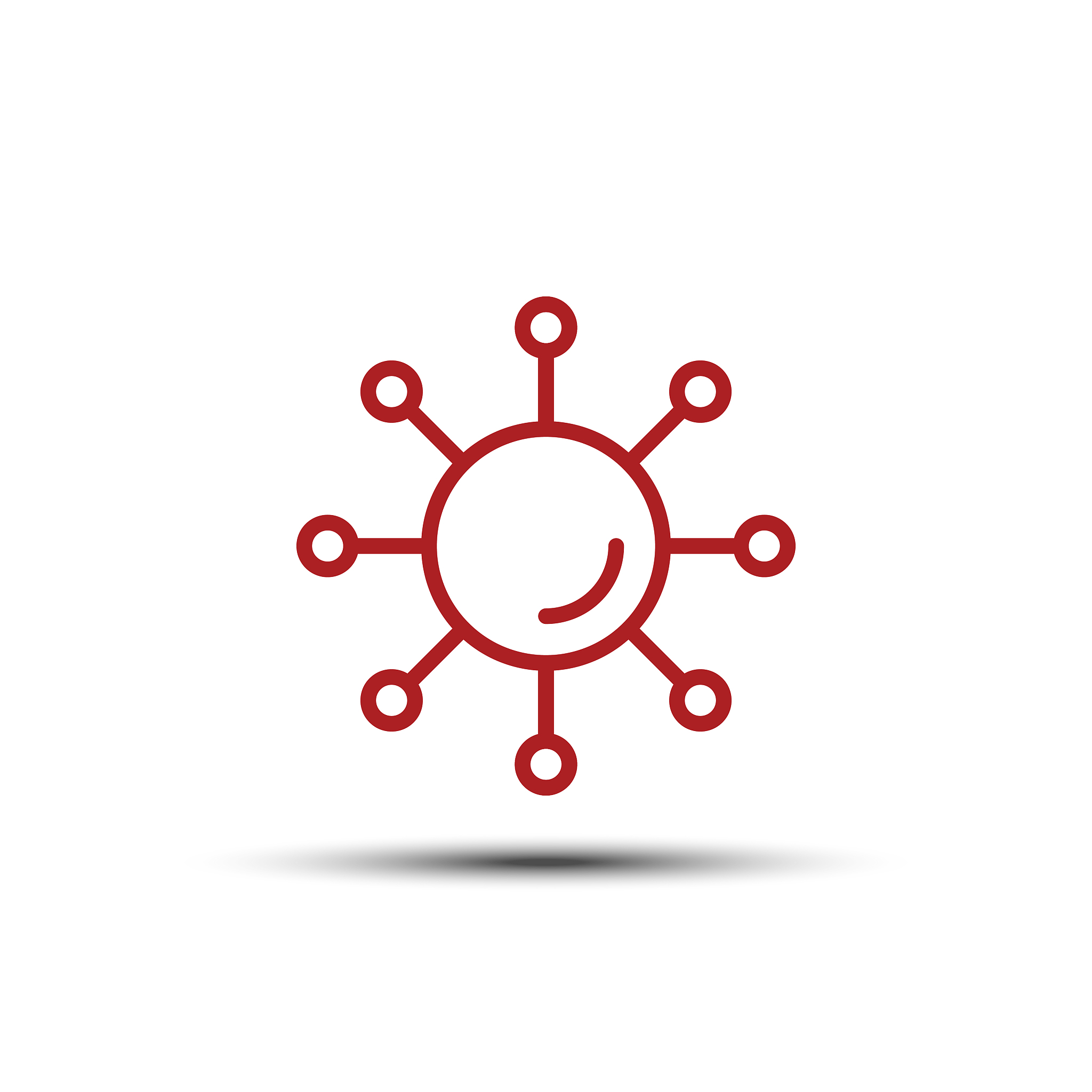 simple of coronavirus icon on white background