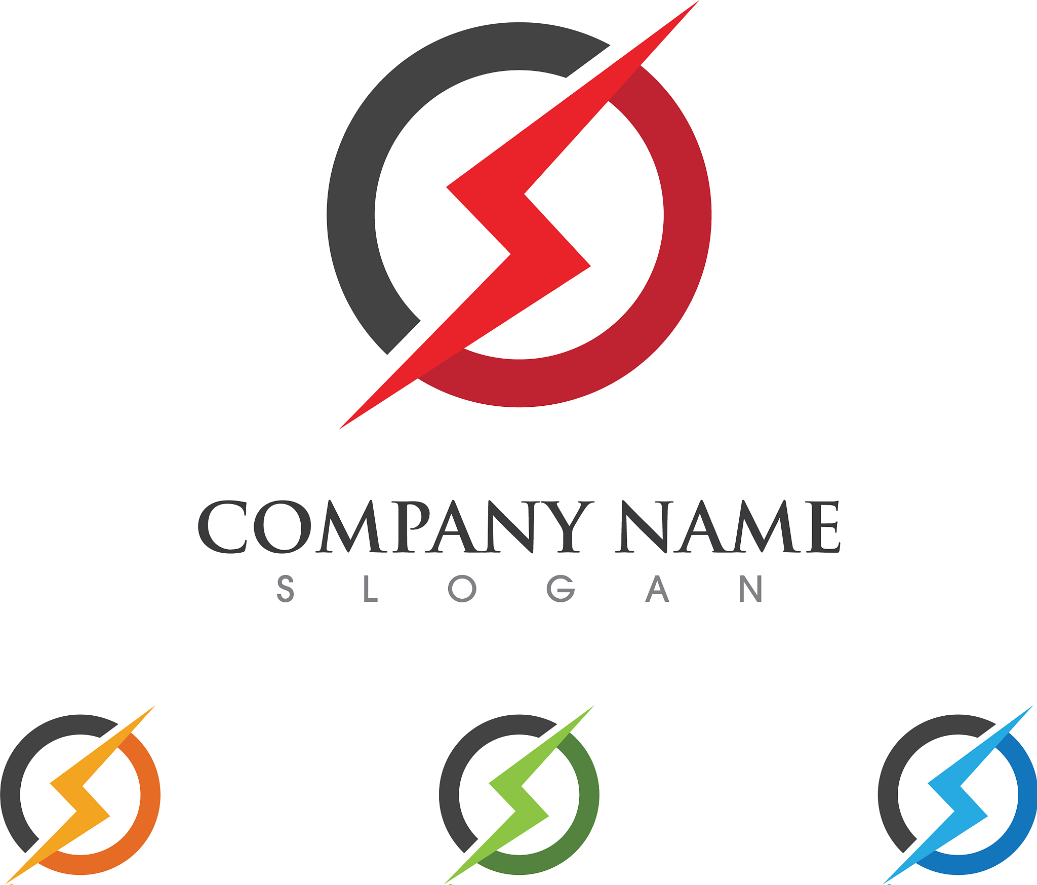 lightning logo template icon design