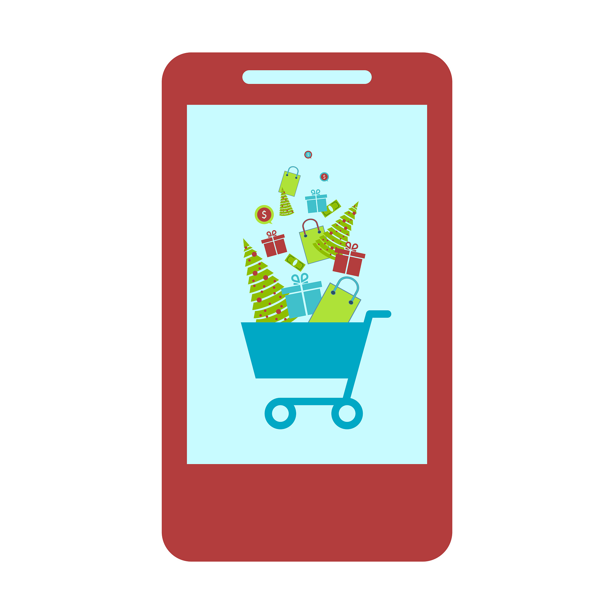 concept of online shop,christmas shopping.