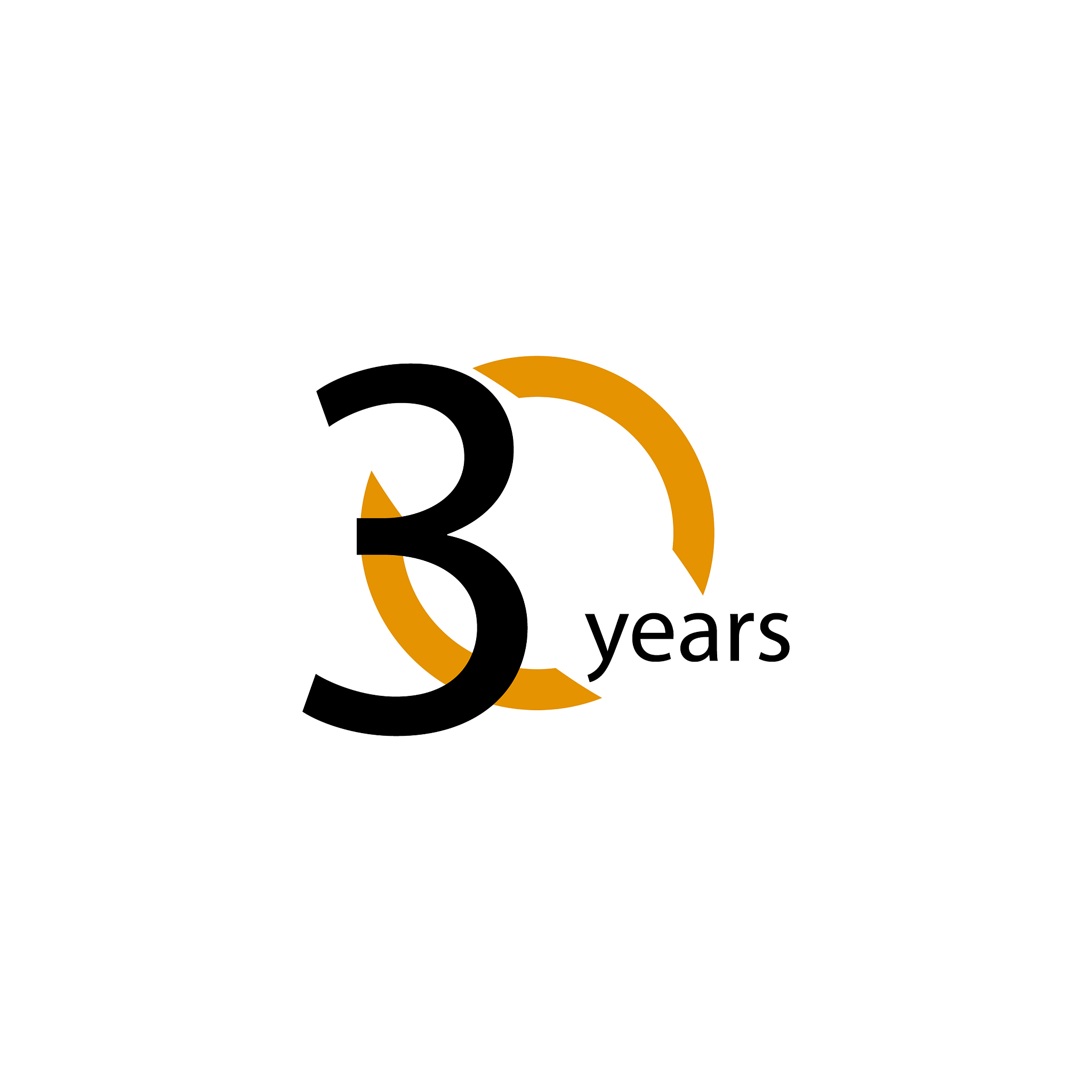 30 years anniversary half circle template design