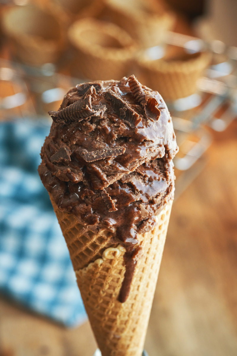 correct the grammar mistake of the sentence yeah I love ice cream I always have a scoop of ice cream after lunch as a dessert and I always go for chocolate flavour