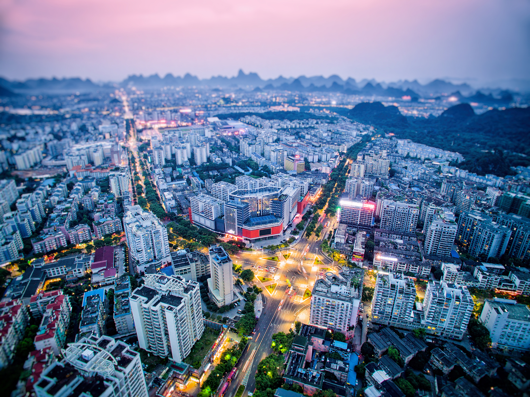 城市·橘十字(桂林城市夜景)