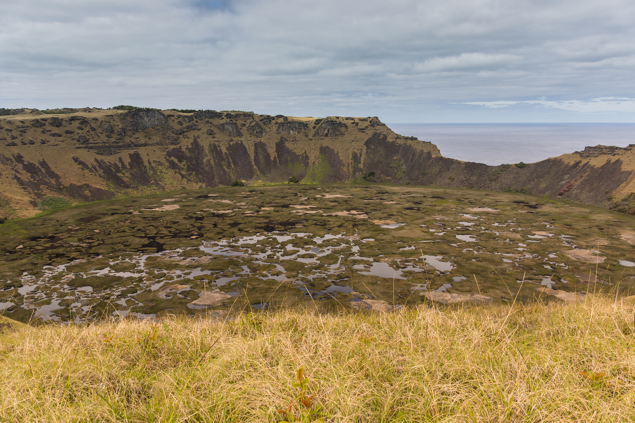 rano kau volcano, rapa nui
