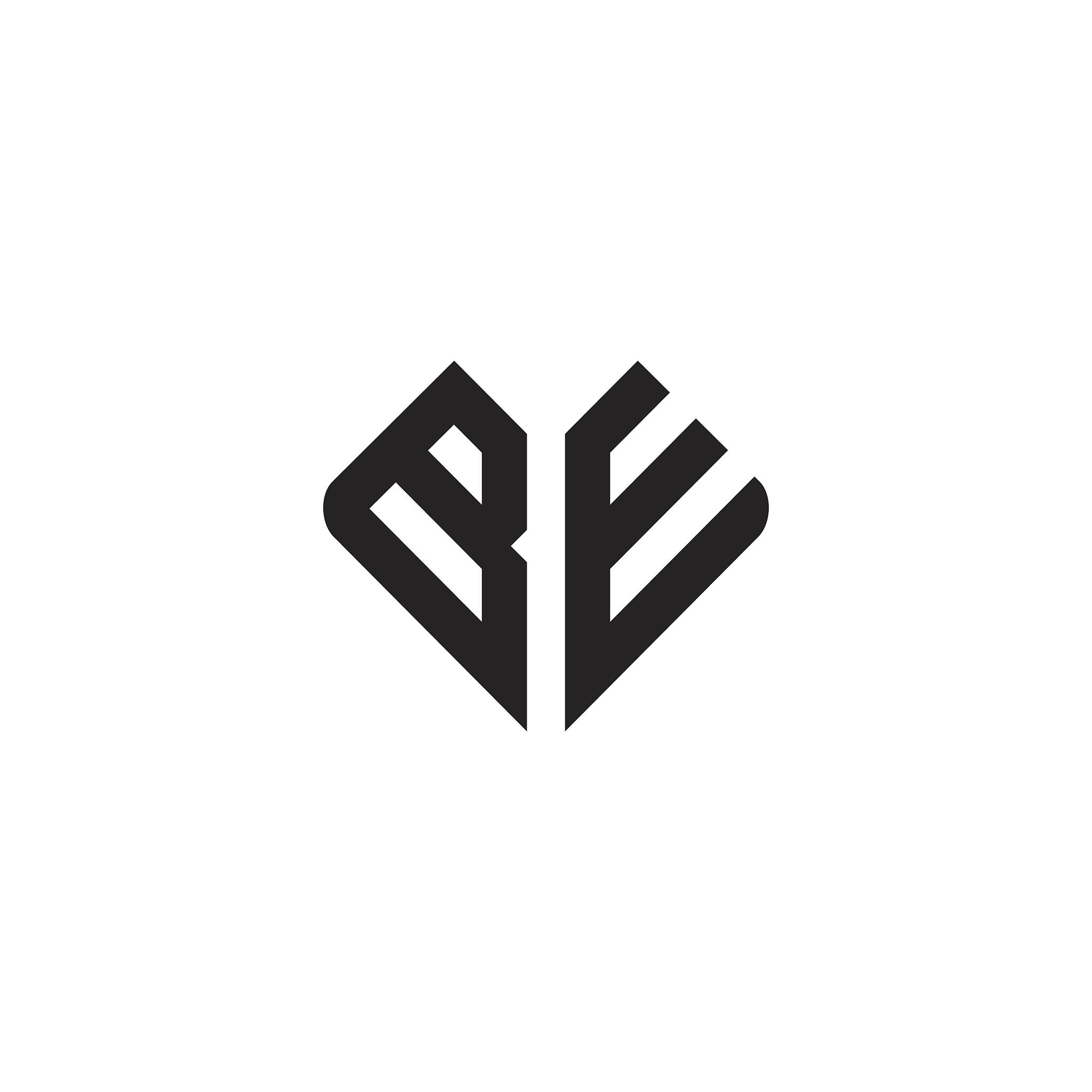 be letter logo icon design template elements