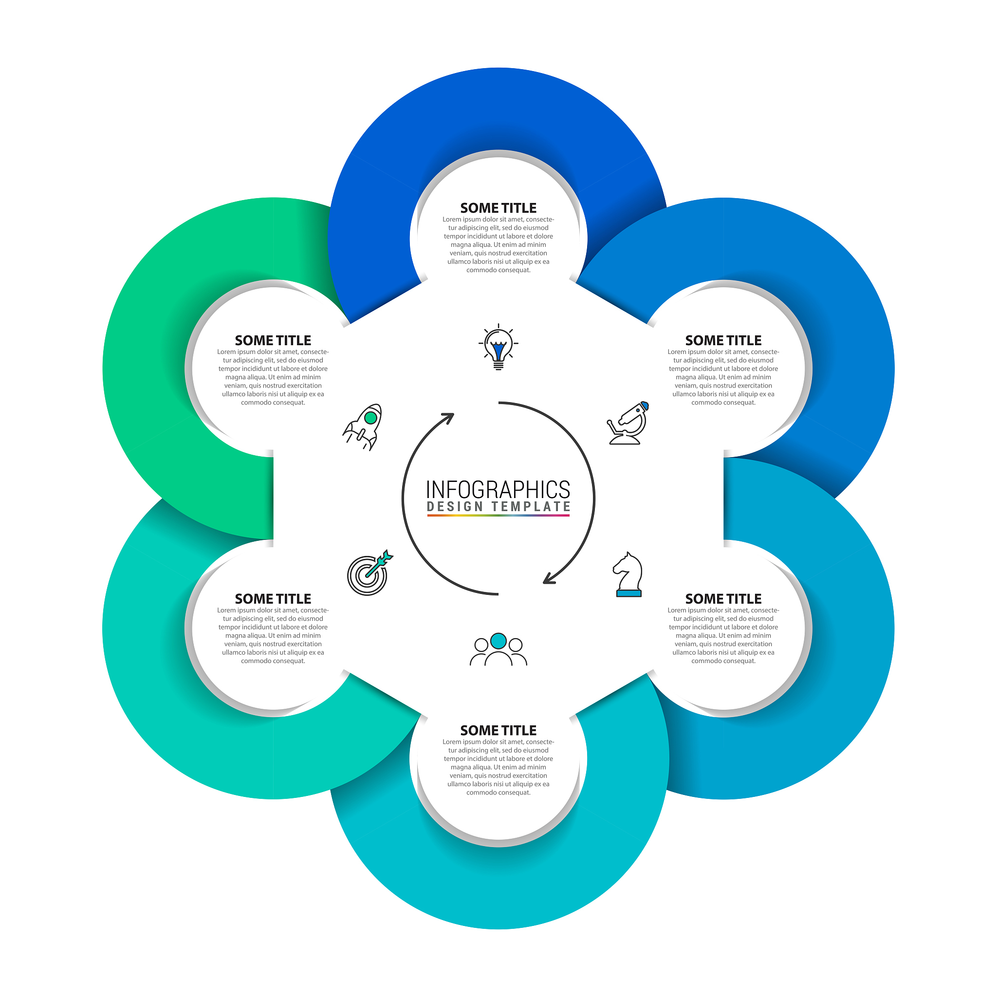 infographic design template. creative concept with 6 steps