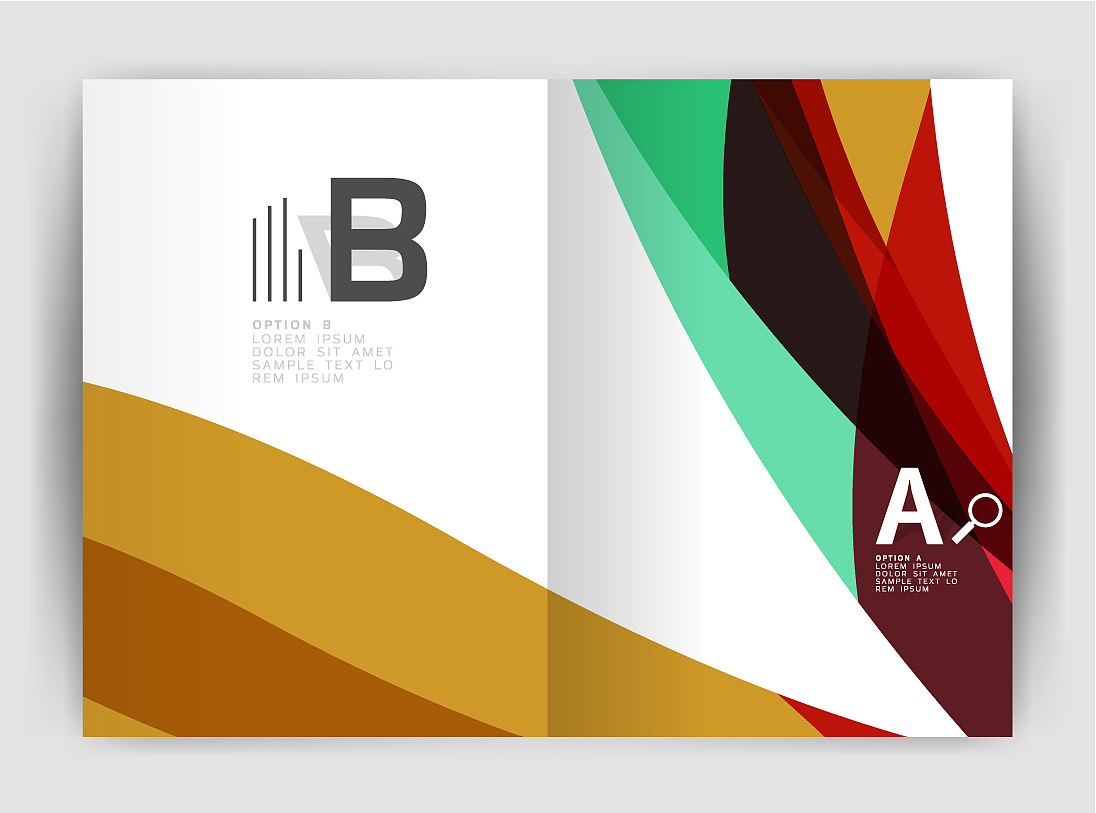 wave design business brochure or annual report